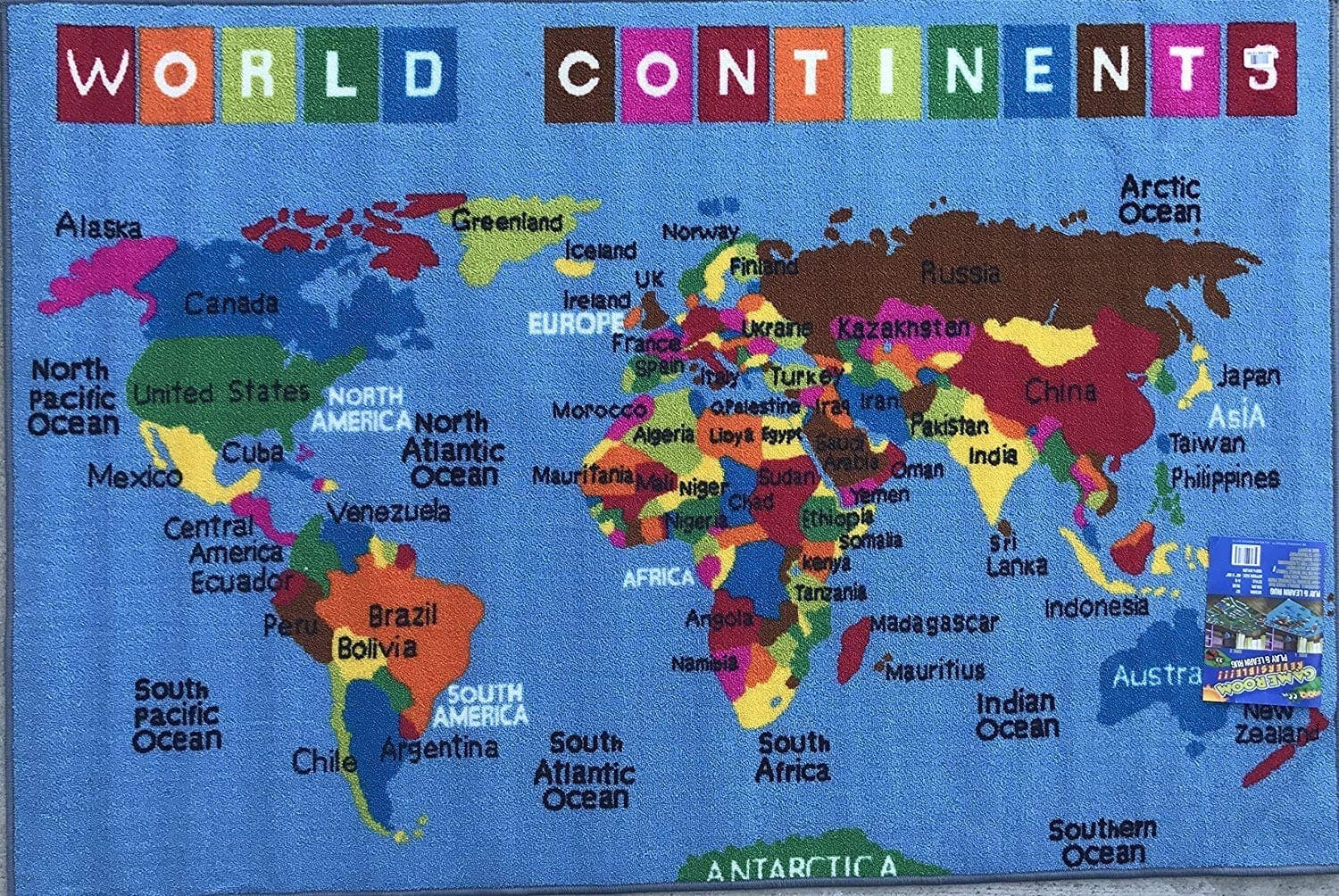 Rug Tycoon Hand Carved Area Rug, 5'3" x7'2 Rectangular, Blue