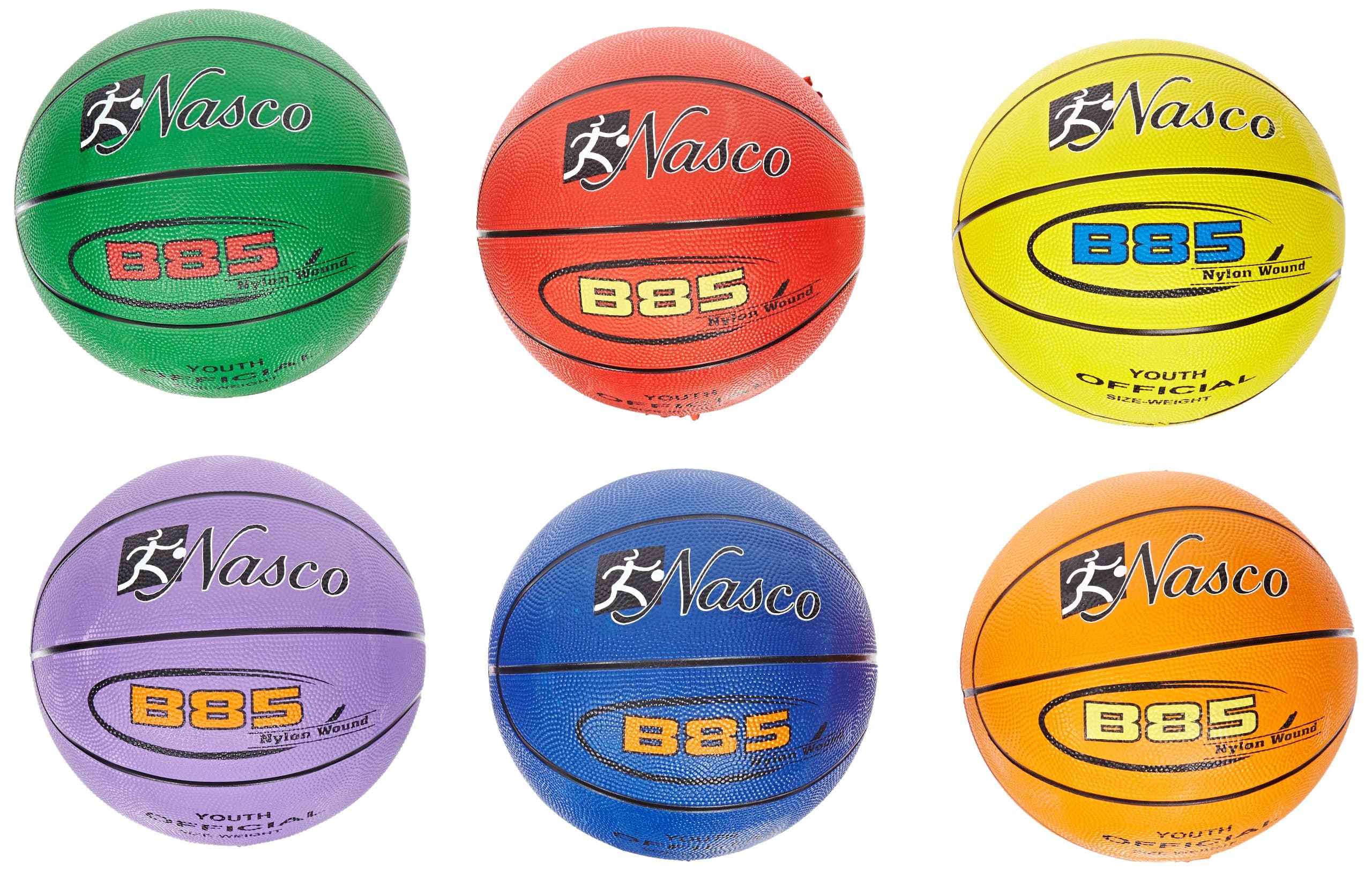 MAC-T 6 Piece Junior Size 5 Basketball Set, 27-1/2" Size, Assorted Colors