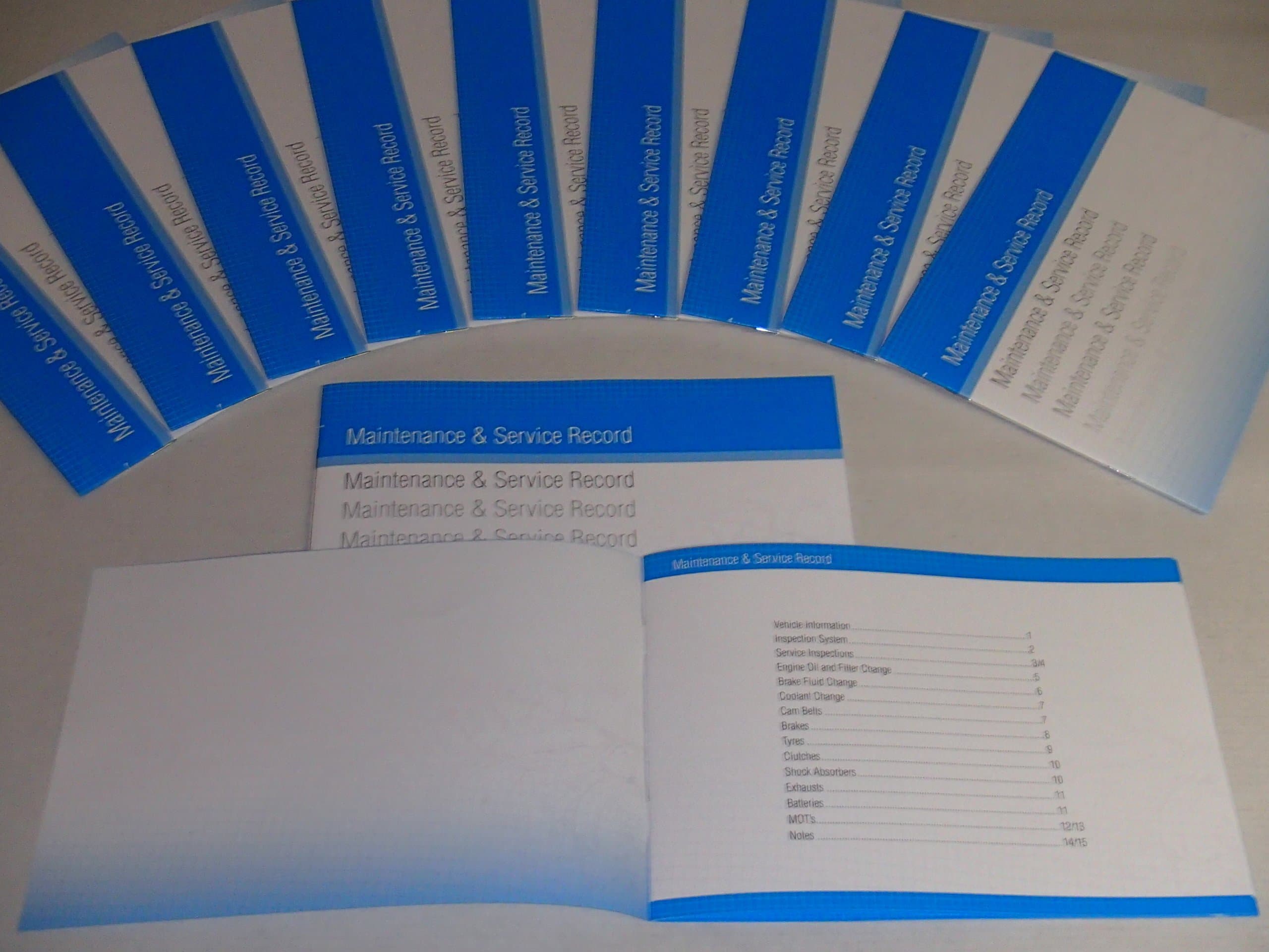 Generic Service History Book Suitable For All Mini Cars Blue