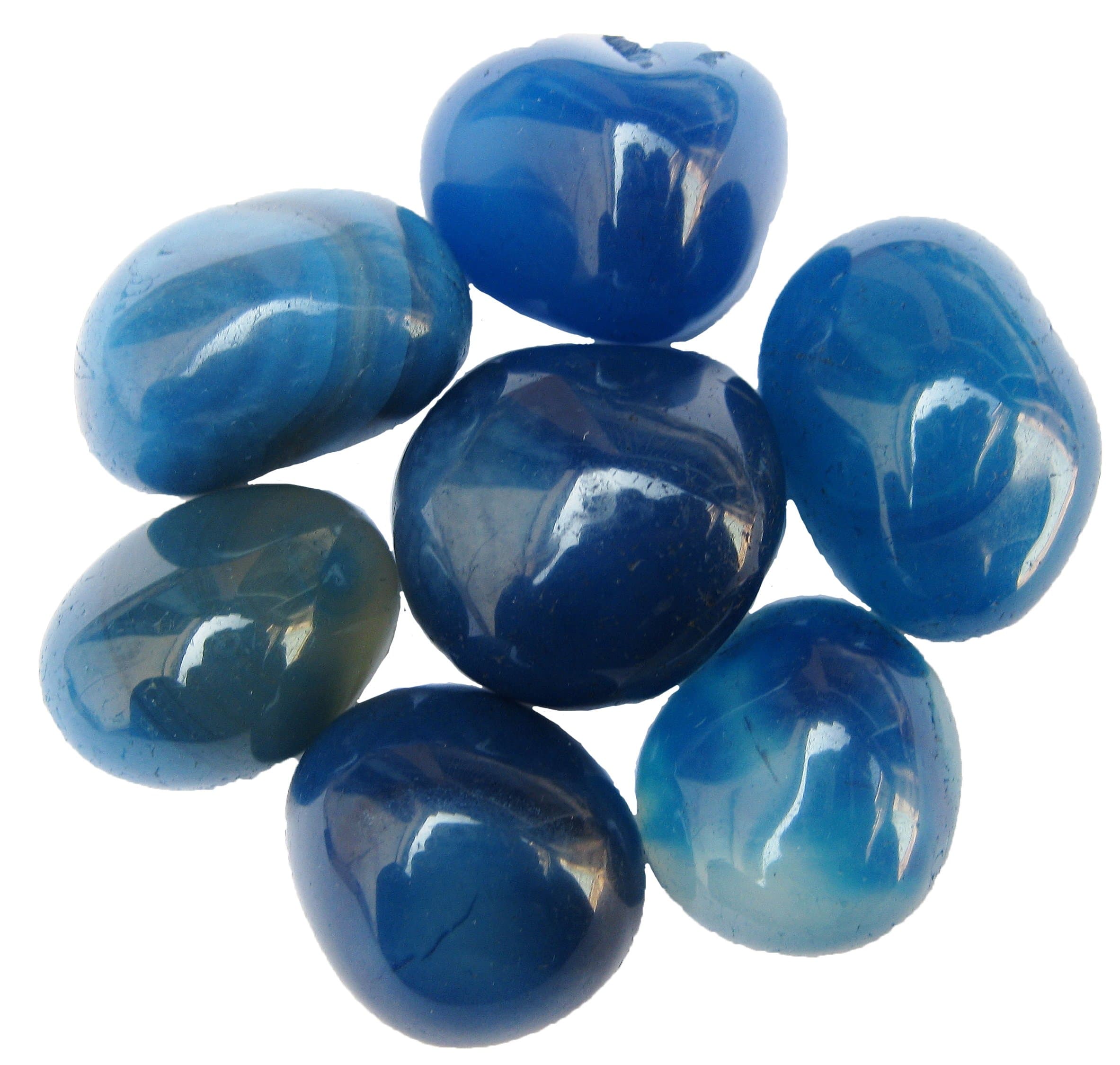PAYAL BLUE ONYX PEBBLES (5 lbs ,Random)
