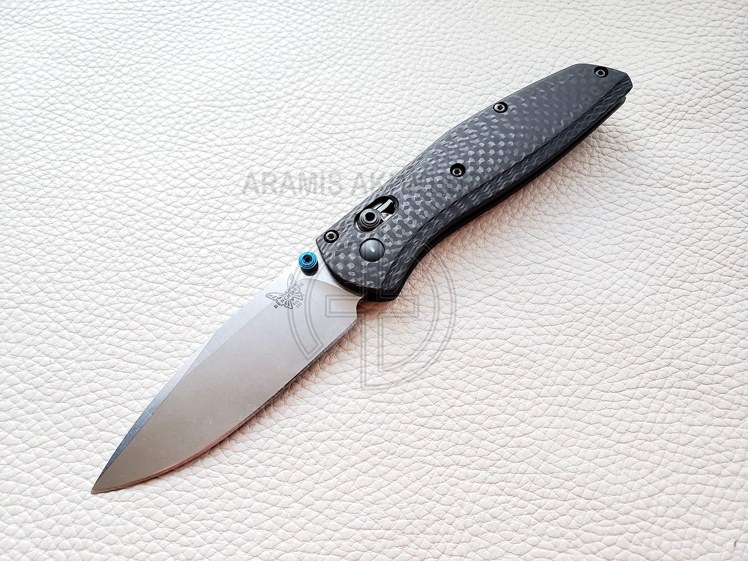 Custome scales, handles for Benchmade Bugout 535. Model Veyron Classic, CF (Knife not included)