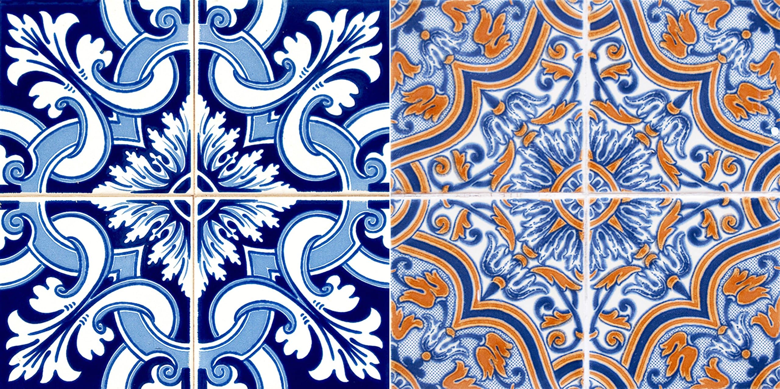 Mi Alma Authentic Tile Stickers 24 PC Set Spanish Design Wall Tile Decal Perfect for Kitchen Backsplash or Bathroom Tiles Vinyl Art Easy to Install Peel and Stick (Mexican Navy Amber H218)