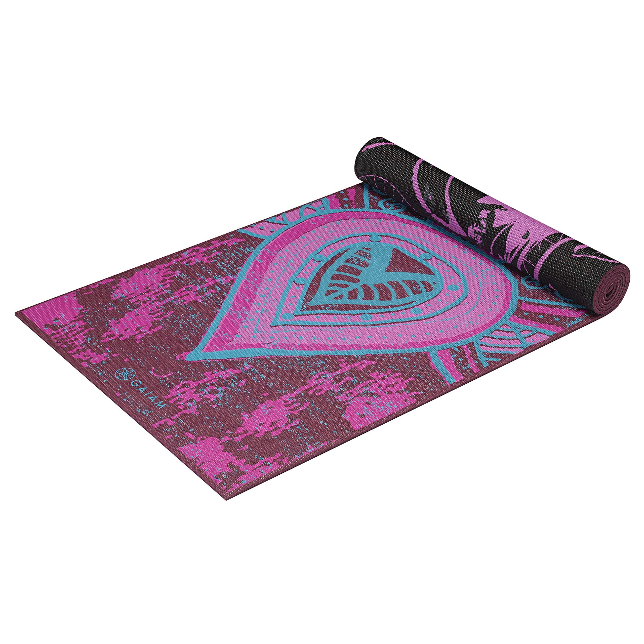Gaiam Yoga Mat - Premium 6mm Print Reversible Extra Thick Non Slip Exercise & Fitness Mat for All Types of Yoga, Pilates & Floor Workouts (68" x 24" x 6mm Thick)