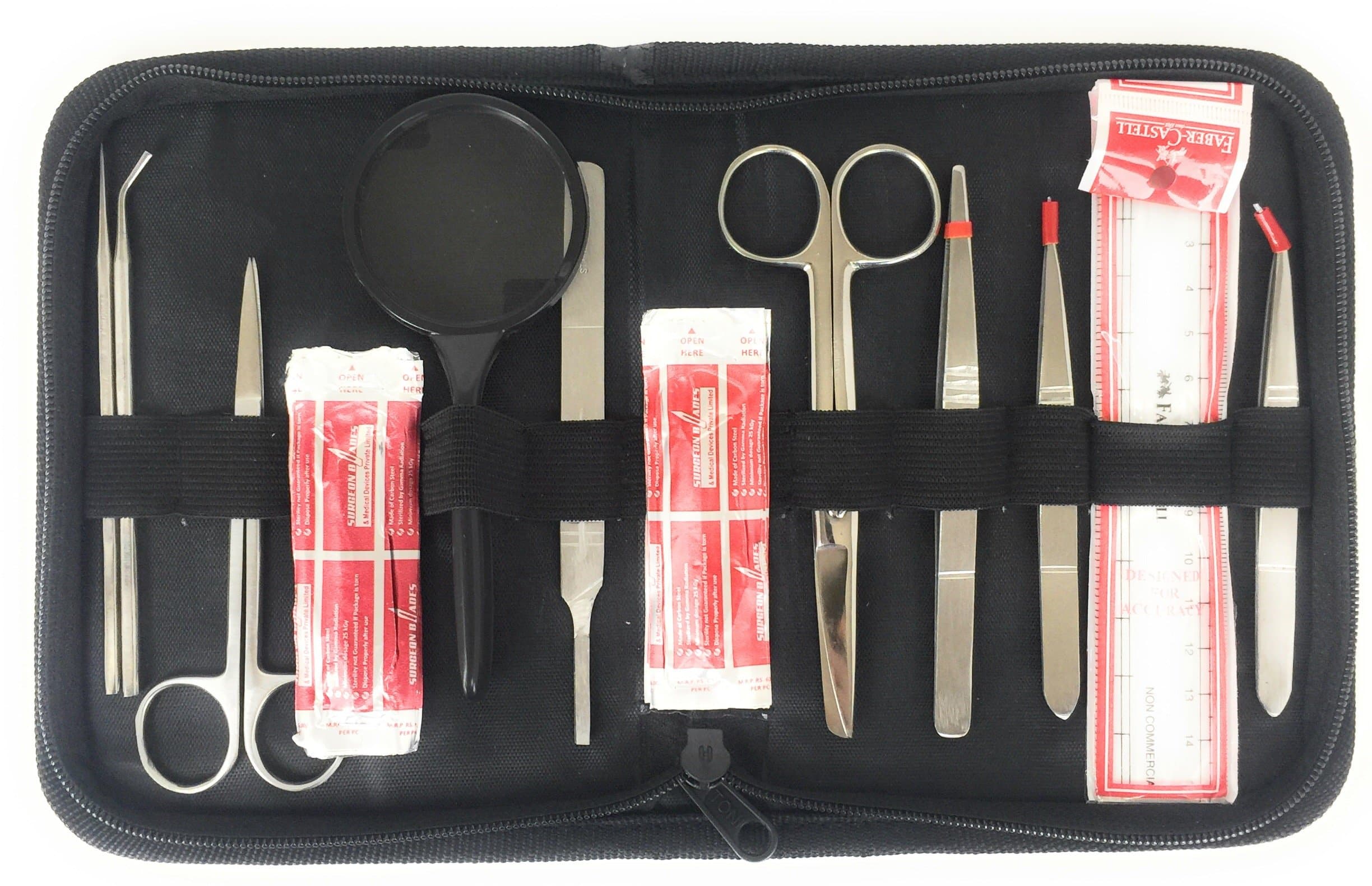 31 pc Dissection Kit for Anatomy & Biology | Advanced Stainless Steel Dissecting Kit for Medical Students Veterinary Lab | Scalpel Tweezers Blades Tool Set for Pigs, Frogs, Scale Models, etc