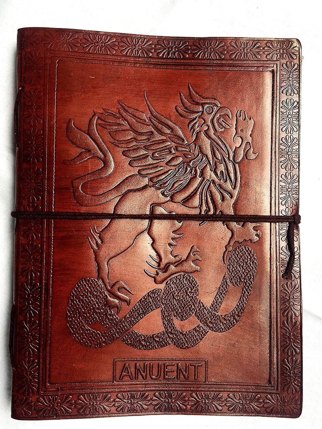 leather journals Writing Notebook Antique Handmade Leather Bound Daily Notepad For Men & Women Unlined Paper Medium 8 x 6 Inches, Best Gift for Art Sketchbook, Travel Diary & Notebooks to Write in