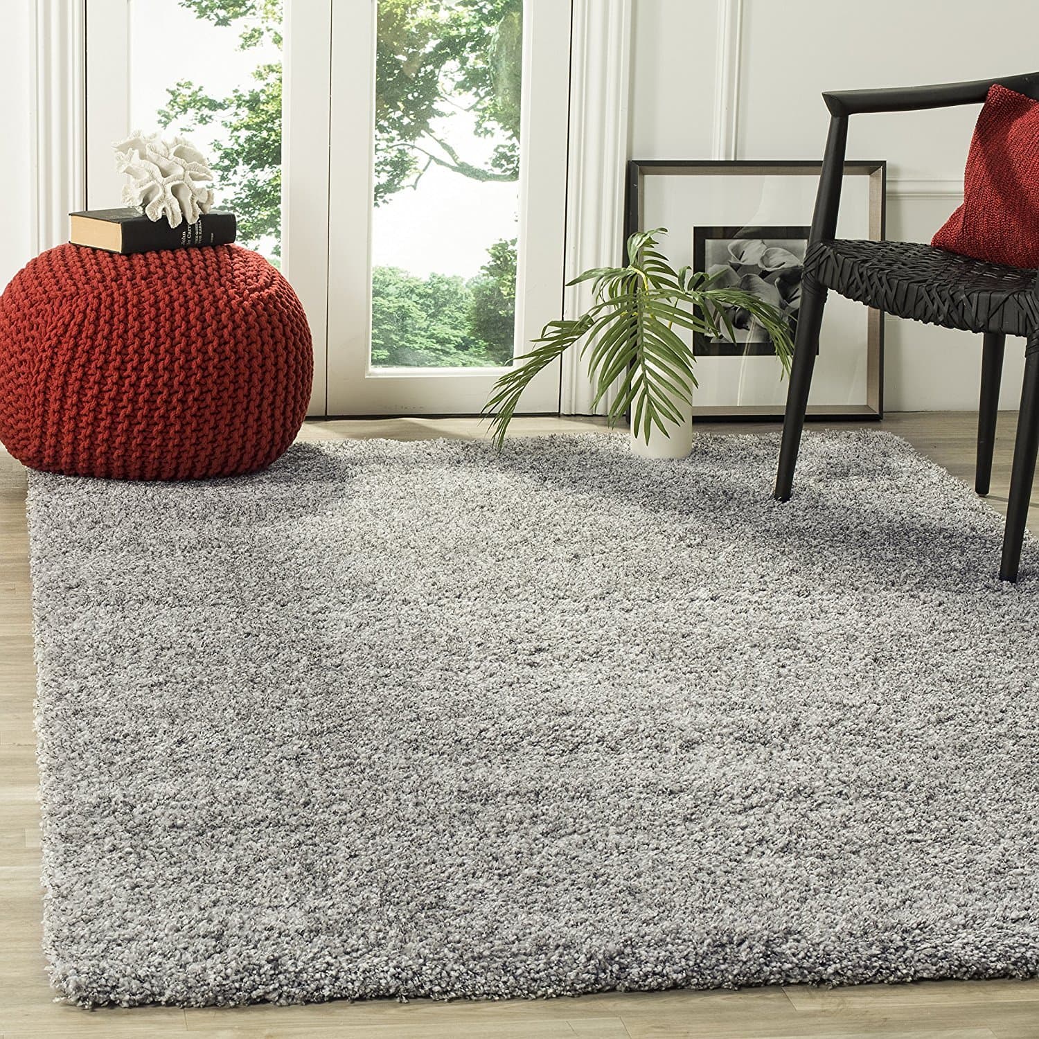 BravichRugMasters Silver Light Grey Extra Extra Large Rug 5 cm Thick Shag Pile Soft Shaggy Area Rugs Modern Carpet Living Room Bedroom Mats 200 x 290 cm(6'6 x 9'5")…