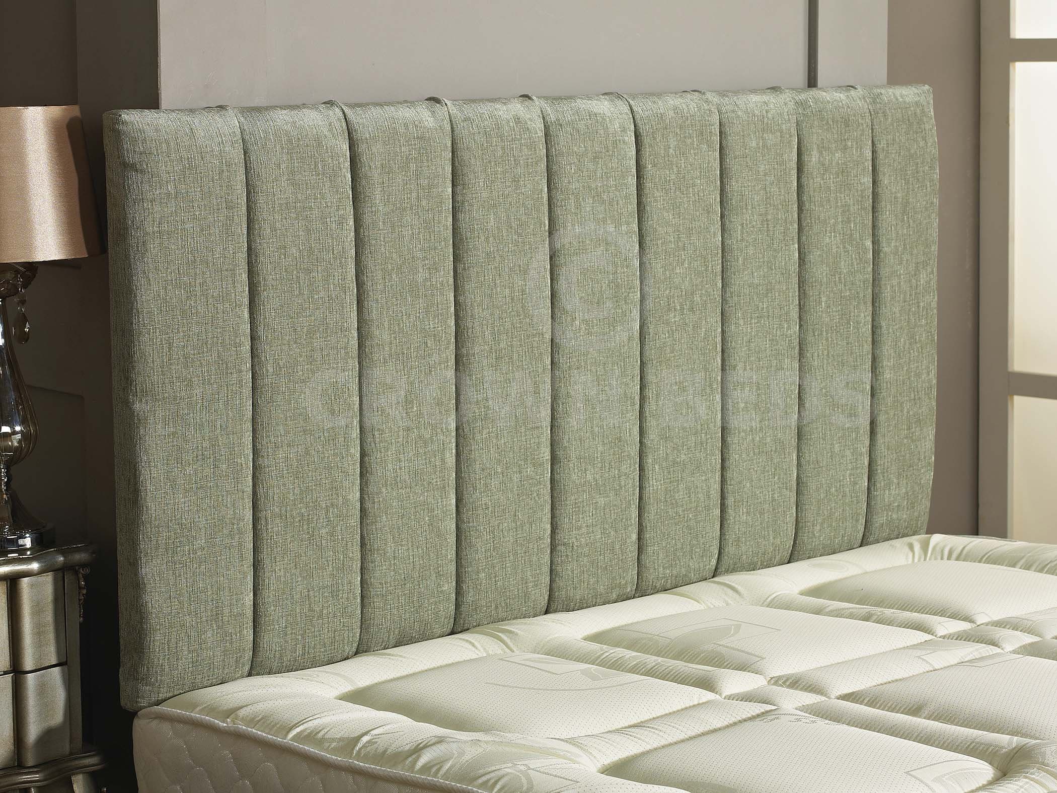 CROWNBEDSUK APOLLO CHENILLE HEADBOARD 2ft6,3ft,4ft,4ft6,5ft,6ft Meadow, 3ft (Single)