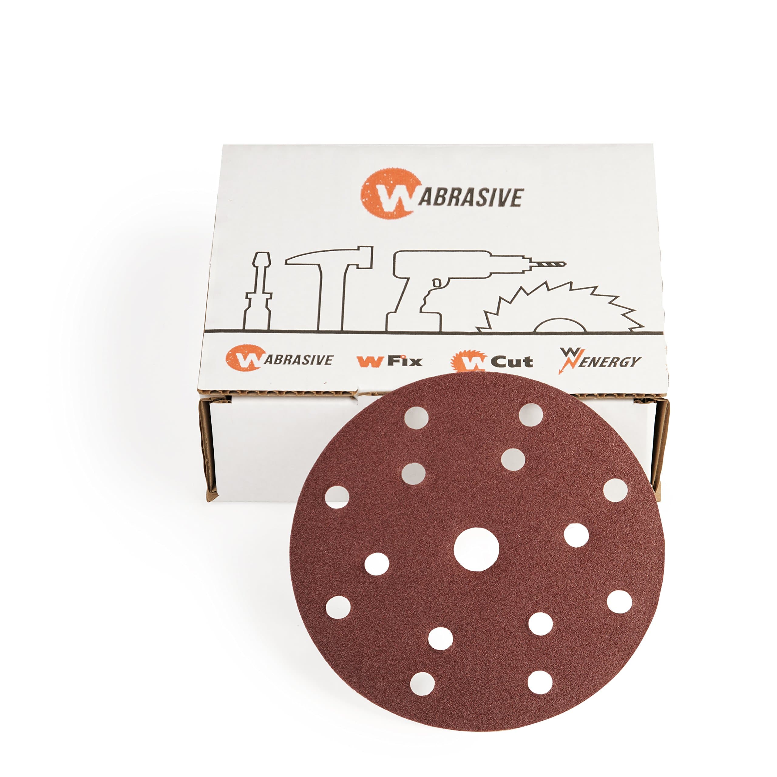 Velcro and Sand Paper 150 mm Ø, Sanding Discs-Velcro, Eccentric Grinder, 15 Holes