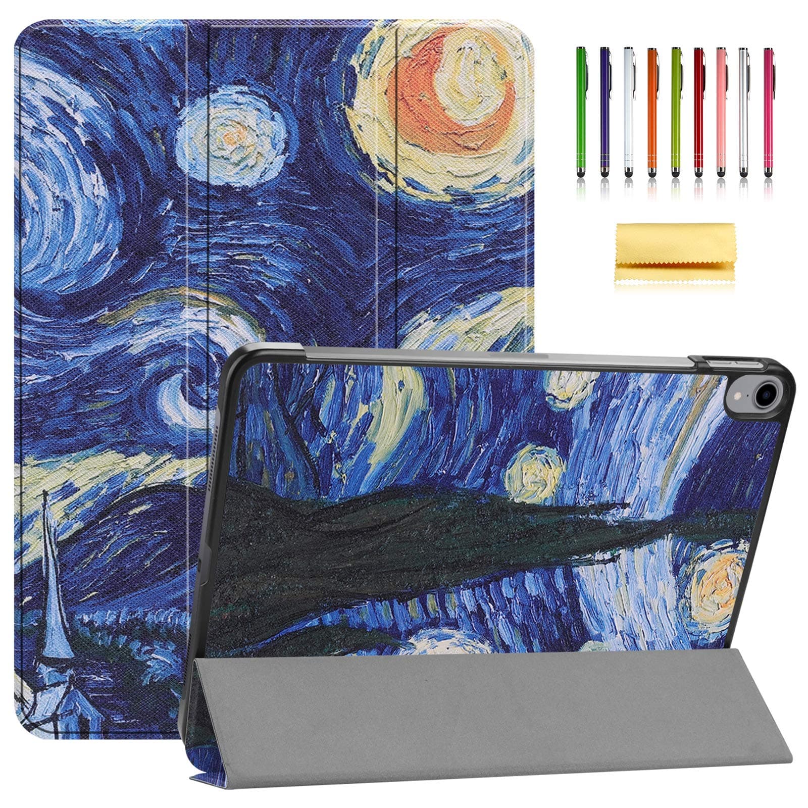 LittleMax Case for iPad Pro 11 Inch,Slim Fit Flip Folio Smart Wallet Cards Slots Case Stand Cover for iPad Pro 11 Inch 2018- (#1 Starry Night)
