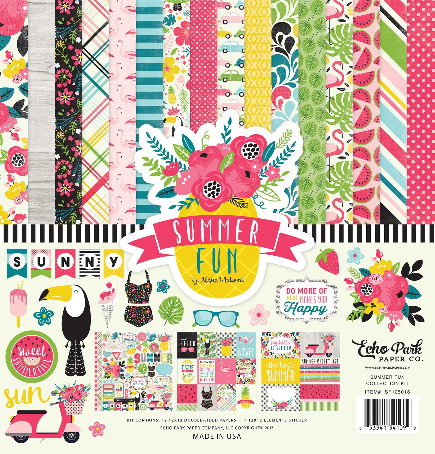 Summer Fun Collection Kit, Paper, 12-x-12-Inch