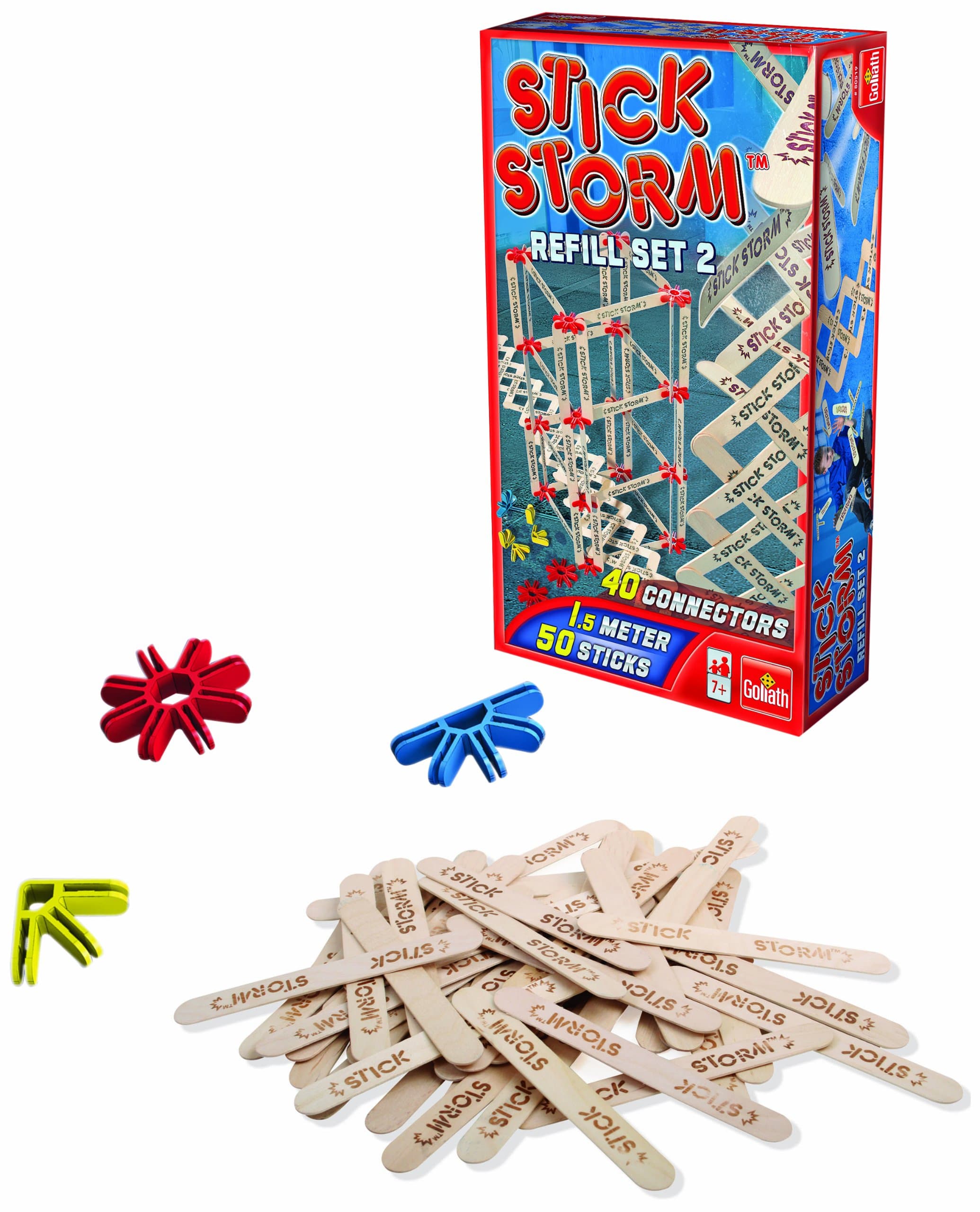 Goliath 80519024 – Storm Stick 50 Sticks, 40 connectors Refill Pack