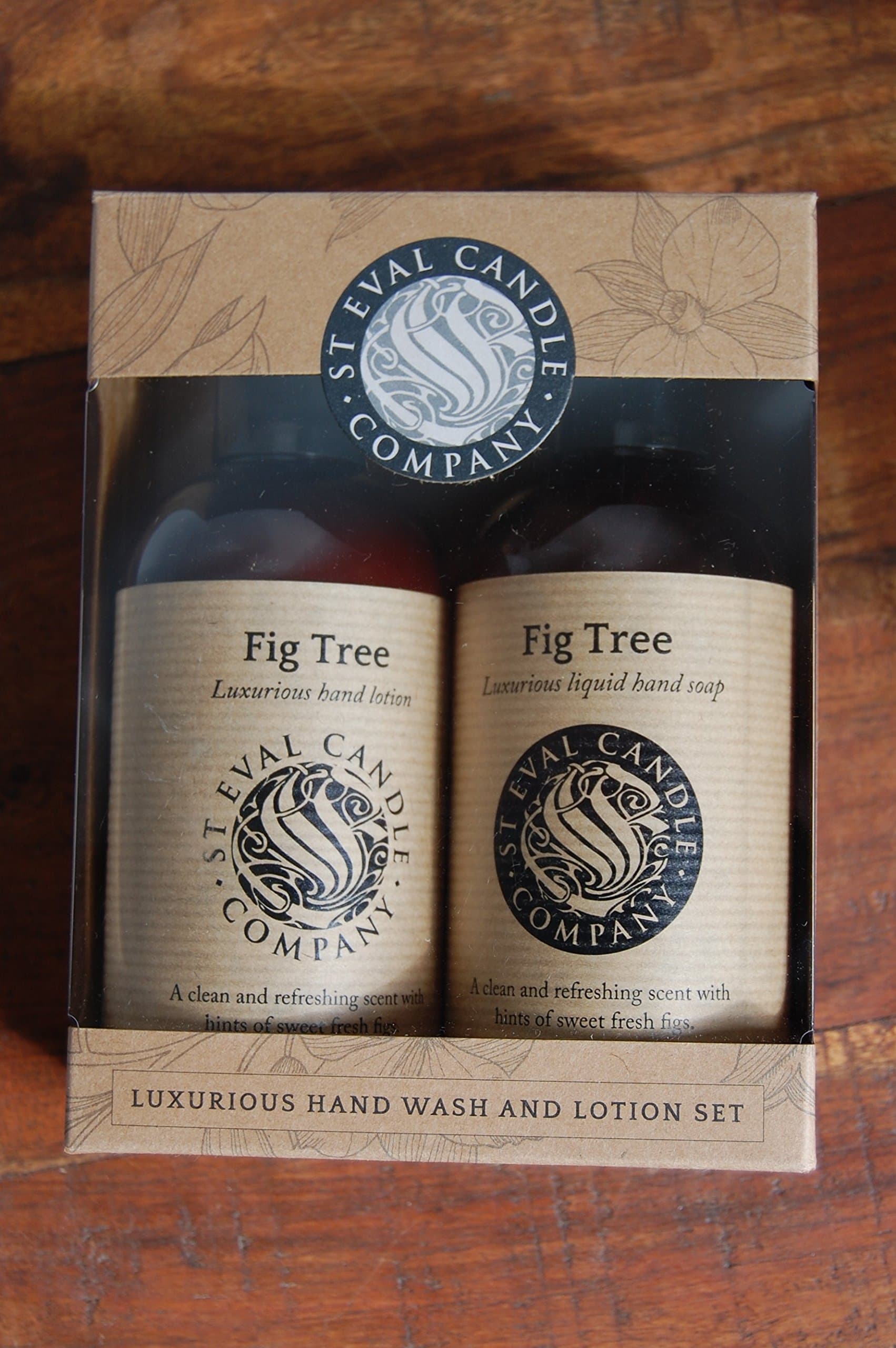 St Eval Luxurious HAND WASH & HAND LOTION Set - Boxed Gift Set - FIG TREE SCENTED