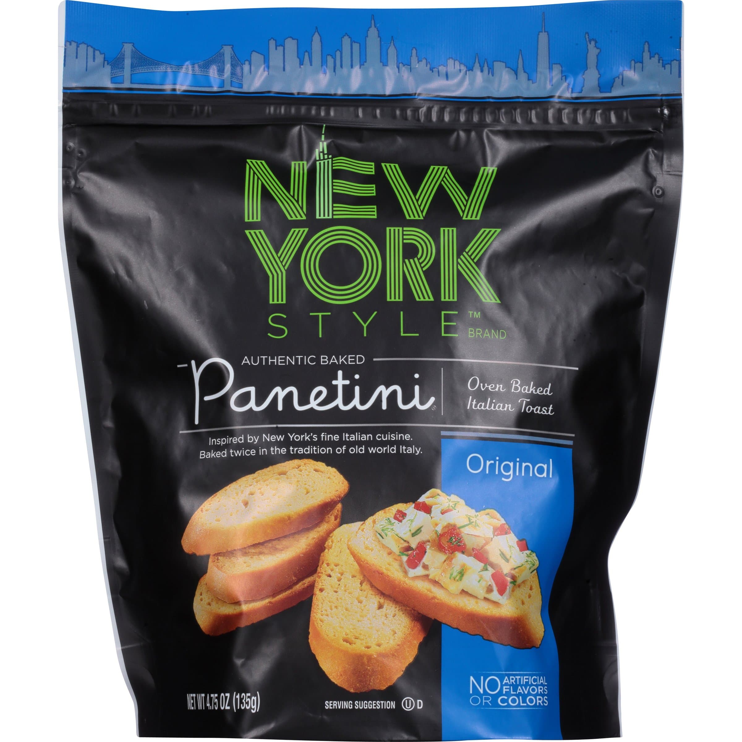 New York Style Panetini Crackers, Original, 4.75 Ounce
