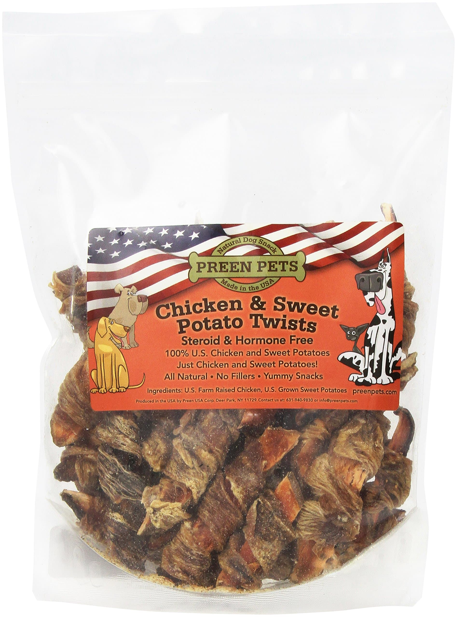 Preen Pets Chicken Twist, 5 By 2 By 2/8-Inch - 1 Lb