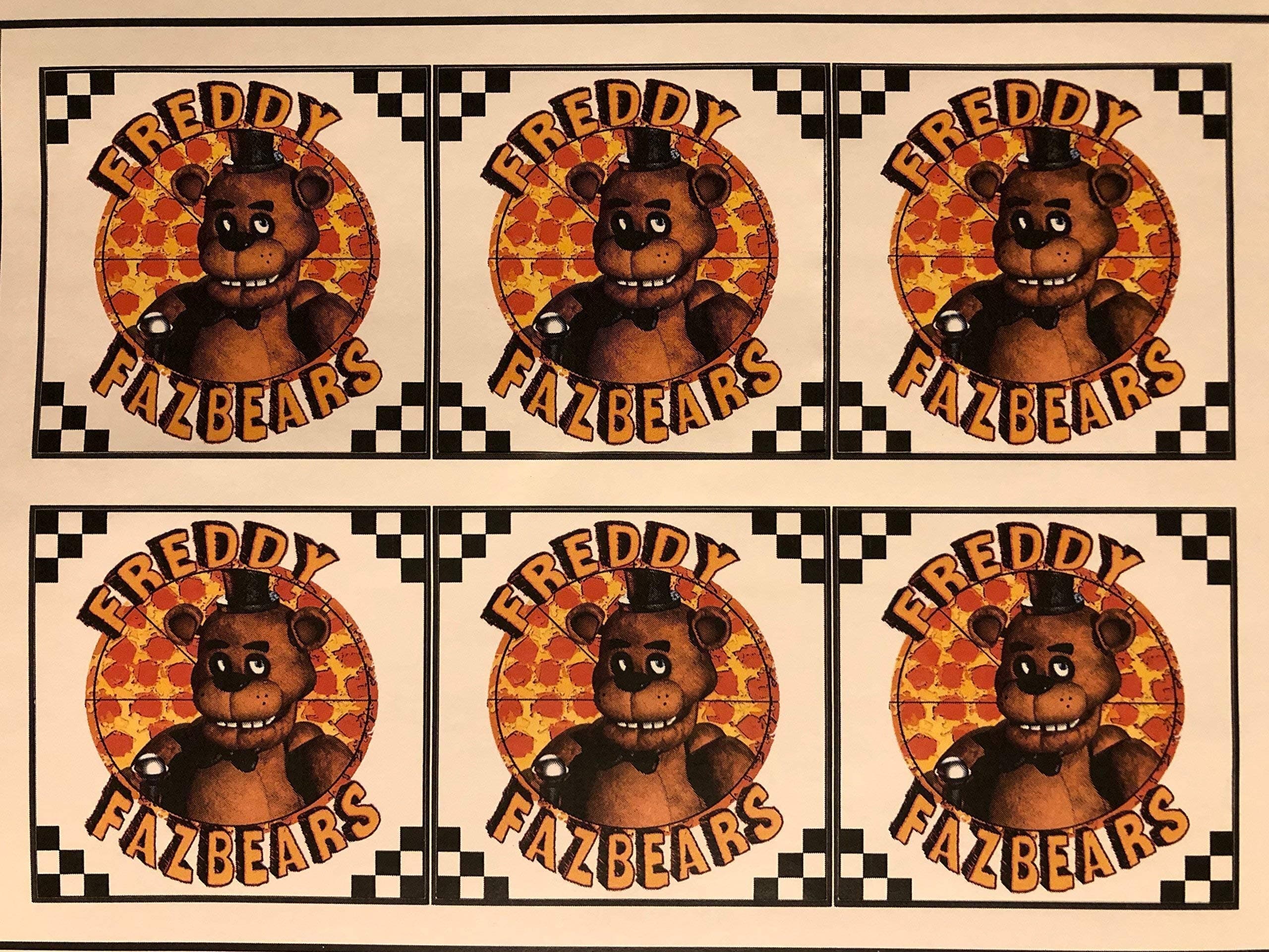 30 stickers Five Fights at Freddy's Pizza Box Stickers/Five Fights at Freddy's Party supplies/Five Fights at Freddy's Birthday/FNAF Pizza stickers/Five Fights at Freddy's/FNAF Party supplies