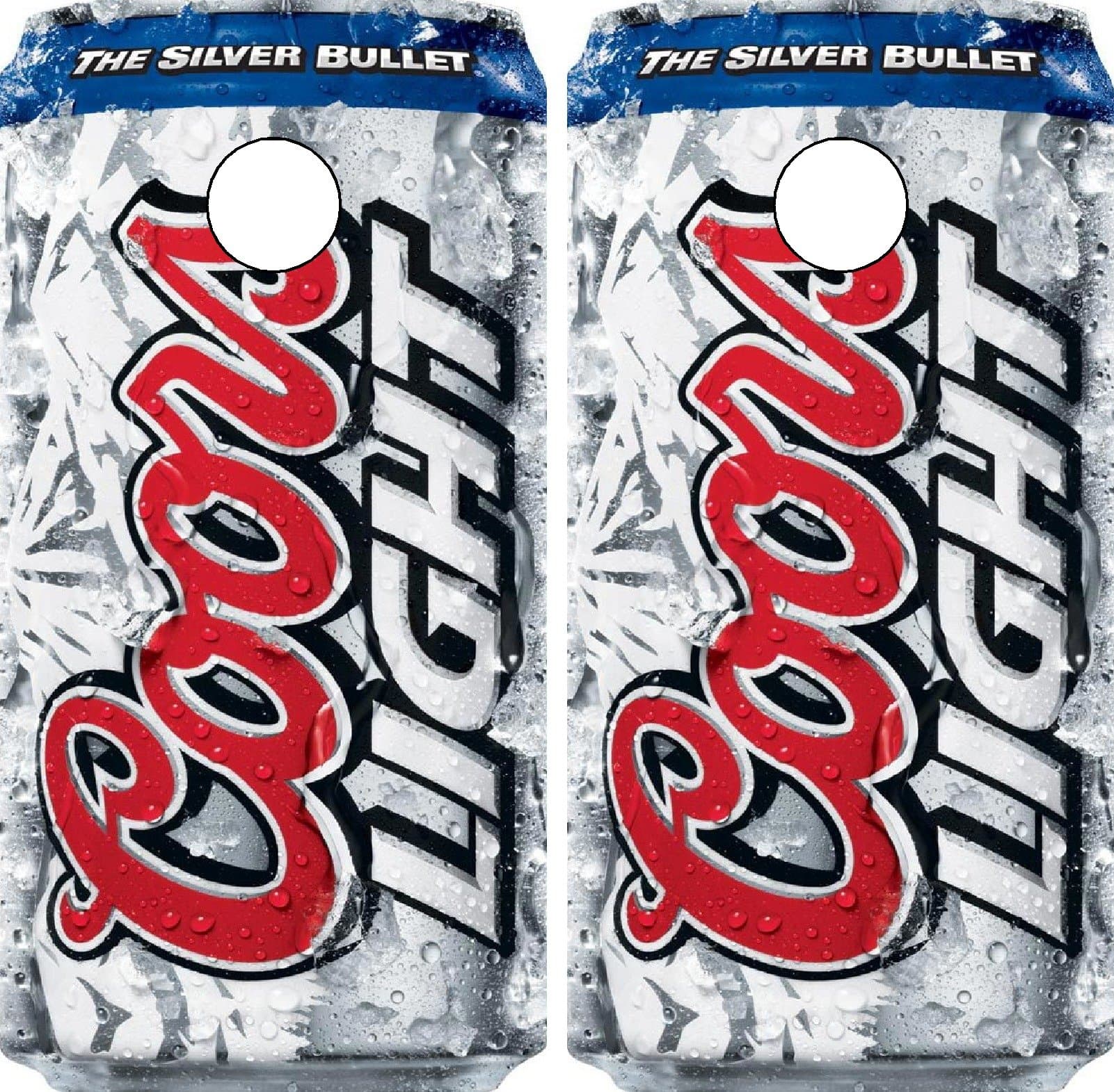 C268 Coors Light Cornhole WRAP Wraps Laminated Board Boards Decal Set Decals Vinyl Sticker Stickers Bean Bag Game Vinyl Graphic Tint Image