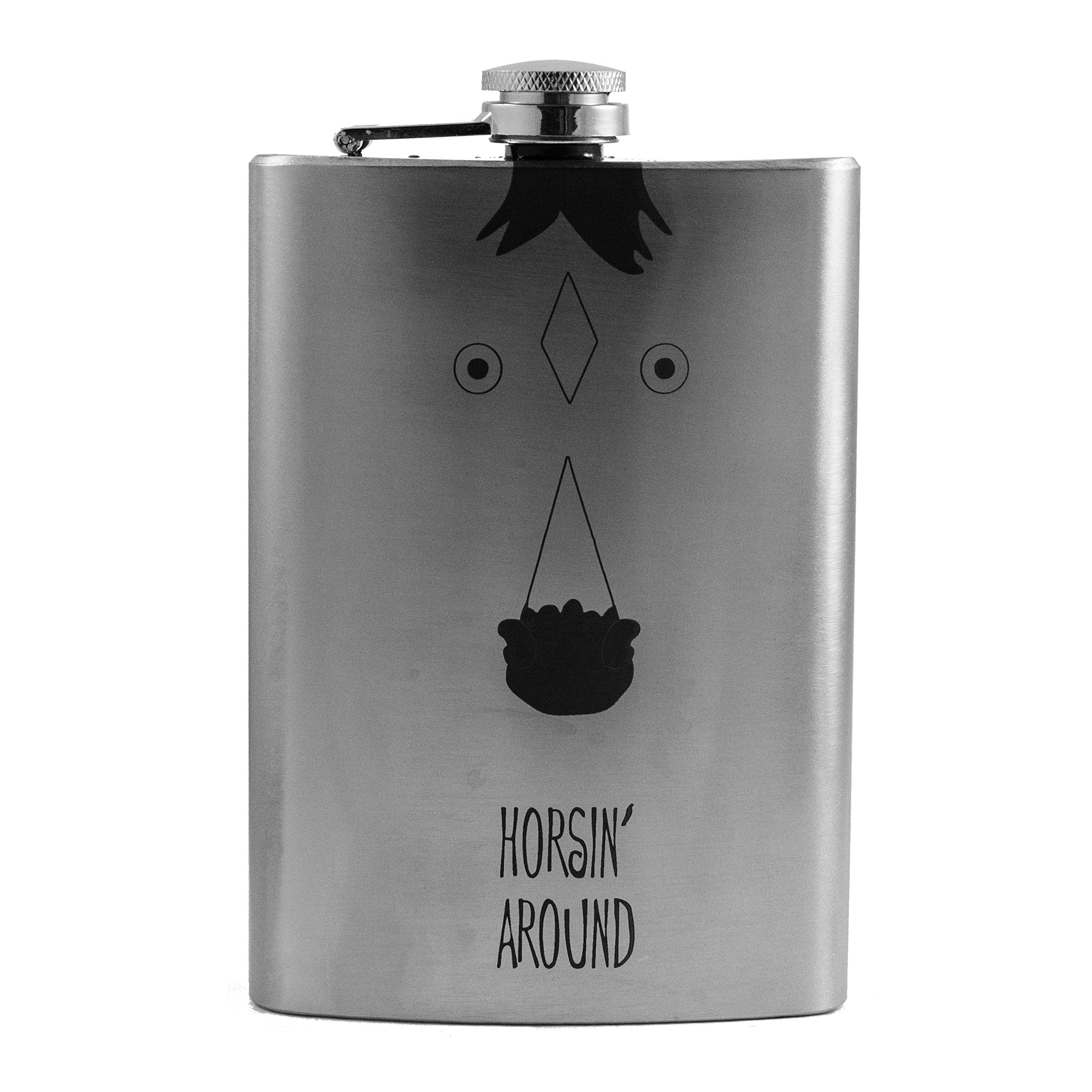 8oz Horsin Around Flask L1