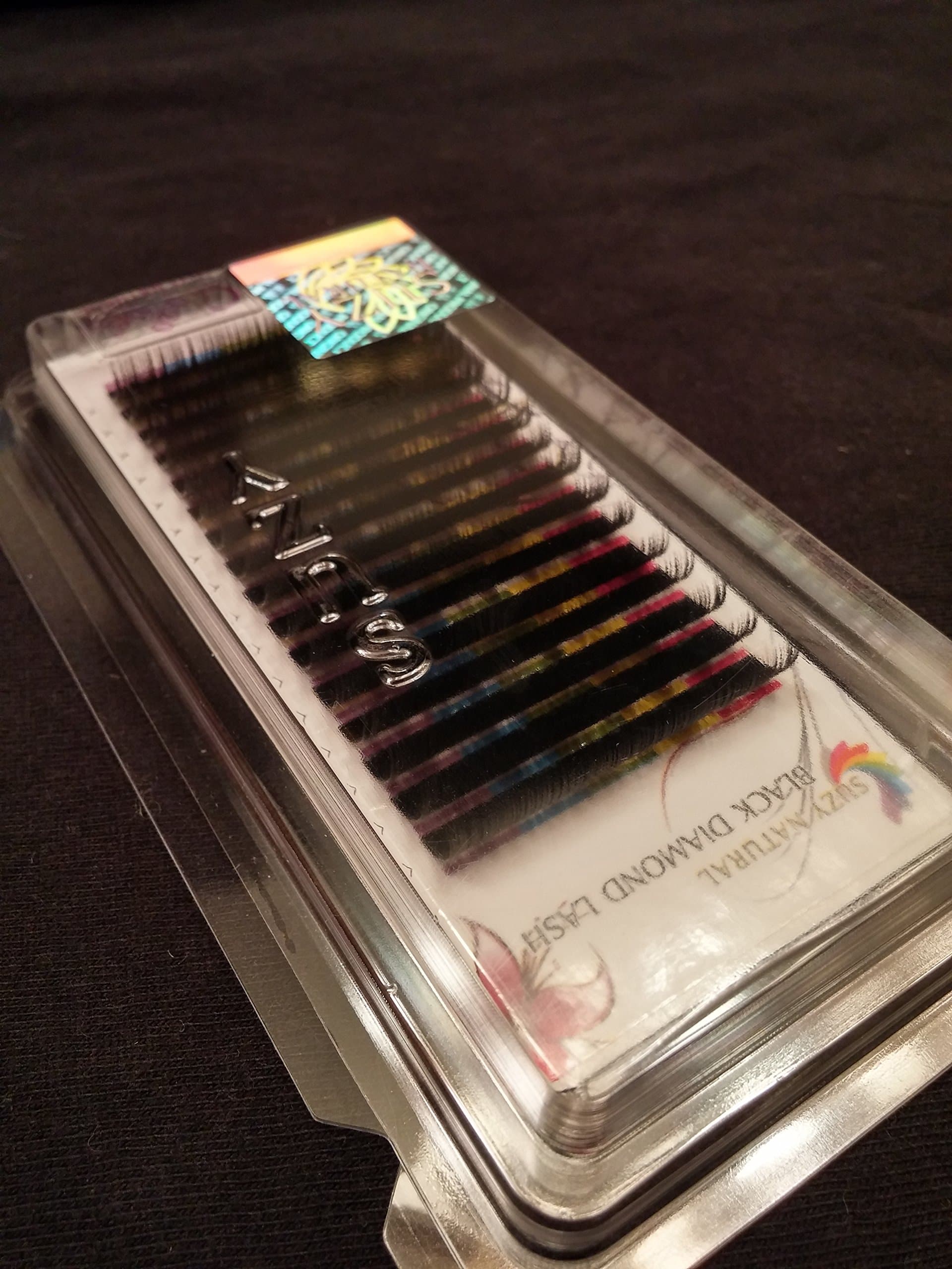 BLACK DIAMOND Lash ~ Premium Lightweight Eyelash Extensions ~ C Curl Lashes ~ 0.15 mm Thickness ~ 8mm, 9mm, 10mm, 11mm, 12mm, 13mm, 14mm, 15mm, Mixed Lengths ~ 16 Rows Per Tray (C/0.15/12mm)