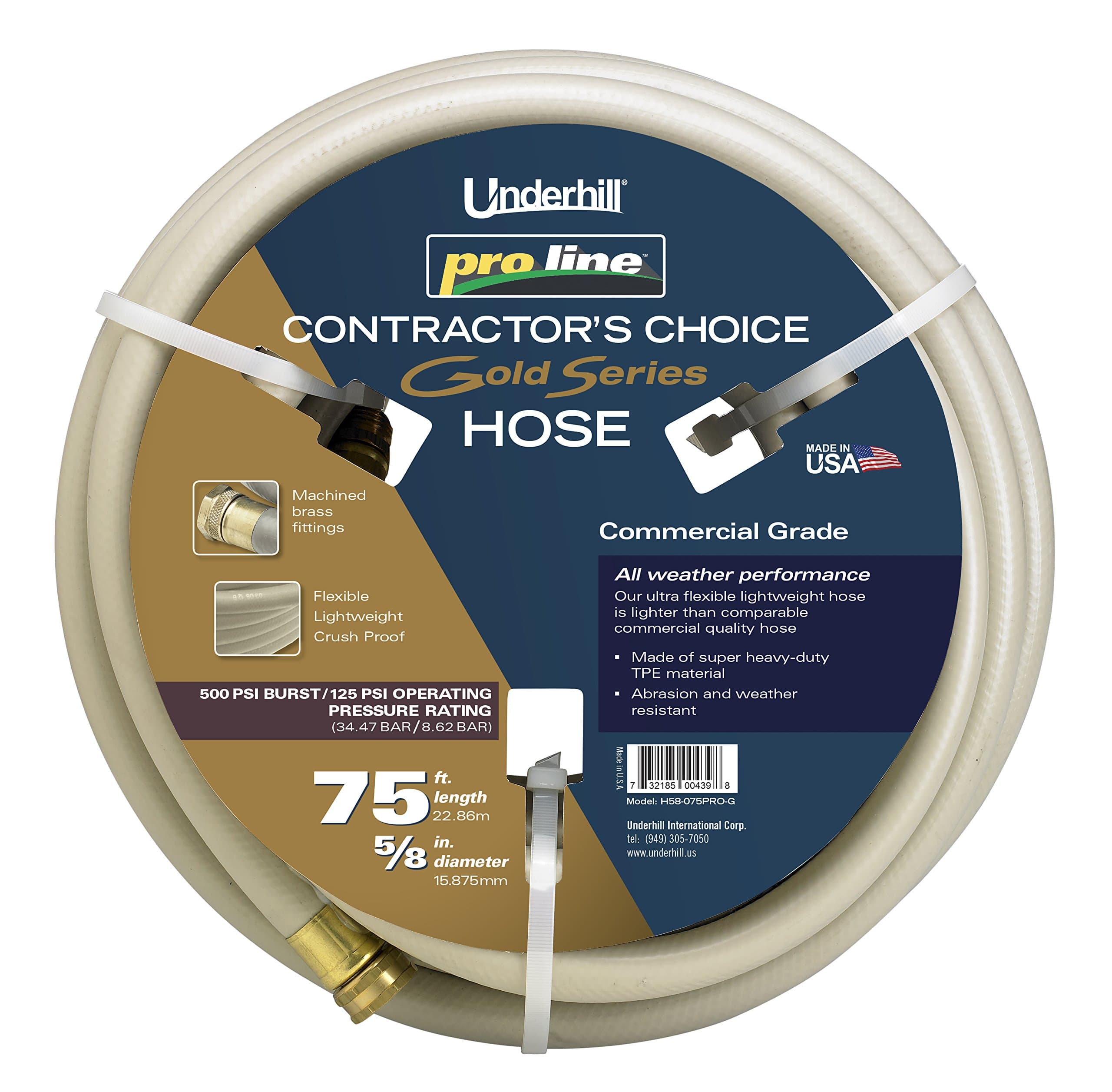 Underhill 5/8" Proline Gold Series Hose 75' Length