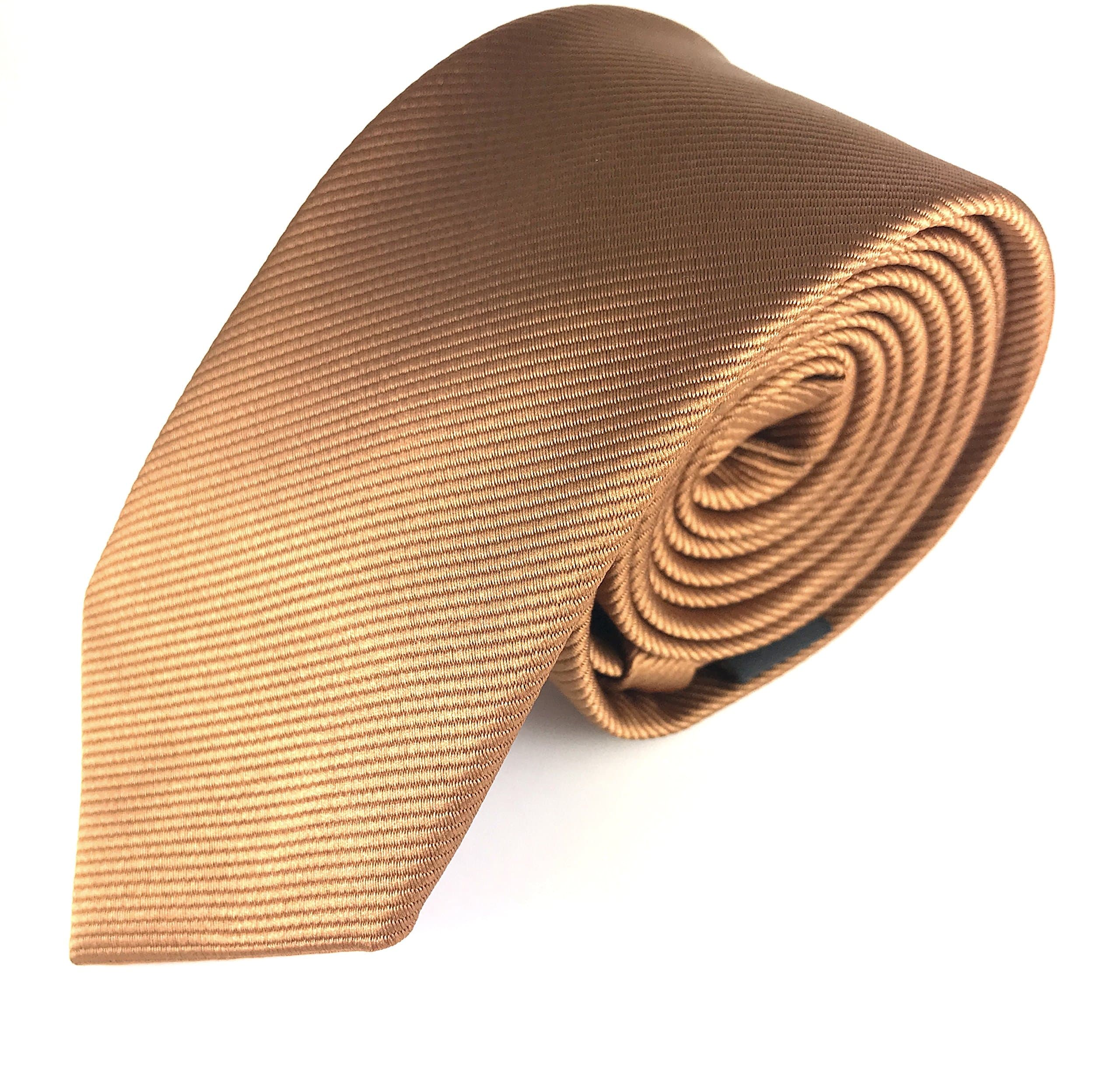 Massi Morino Men's Elegant Solid Neck Ties - Satin Microfiber Woven in Italian Style