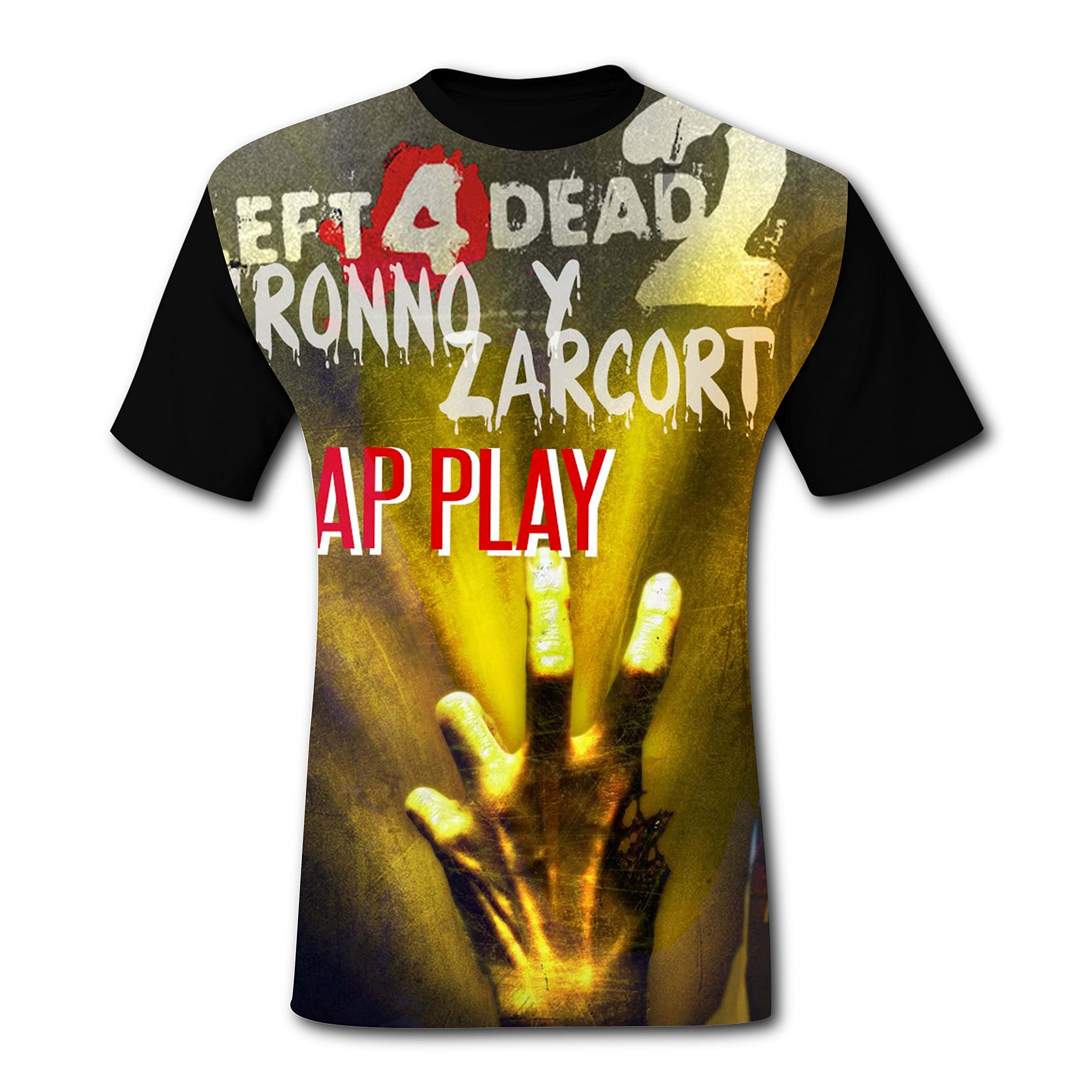 XIAOYIGE Left 4 Dead 2 Men's O-neck Print Tee Shirt Fashion Short Sleeve XXL