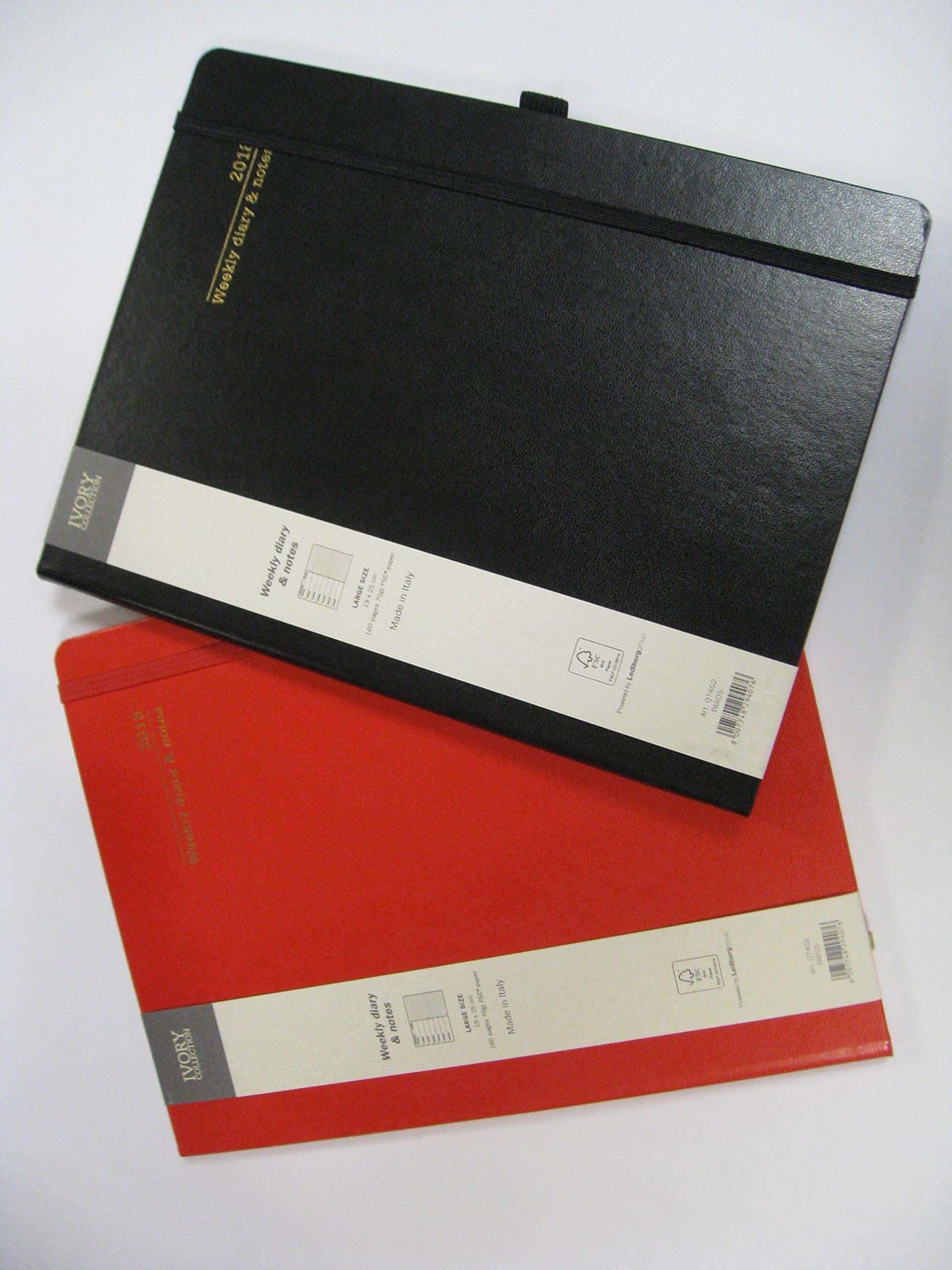 2018&nbsp;Diary, Ivory Collection, Large 19&nbsp;x 25&nbsp;cm, Hard Cover, Weekly Diary and Notes [cannot guarantee English]