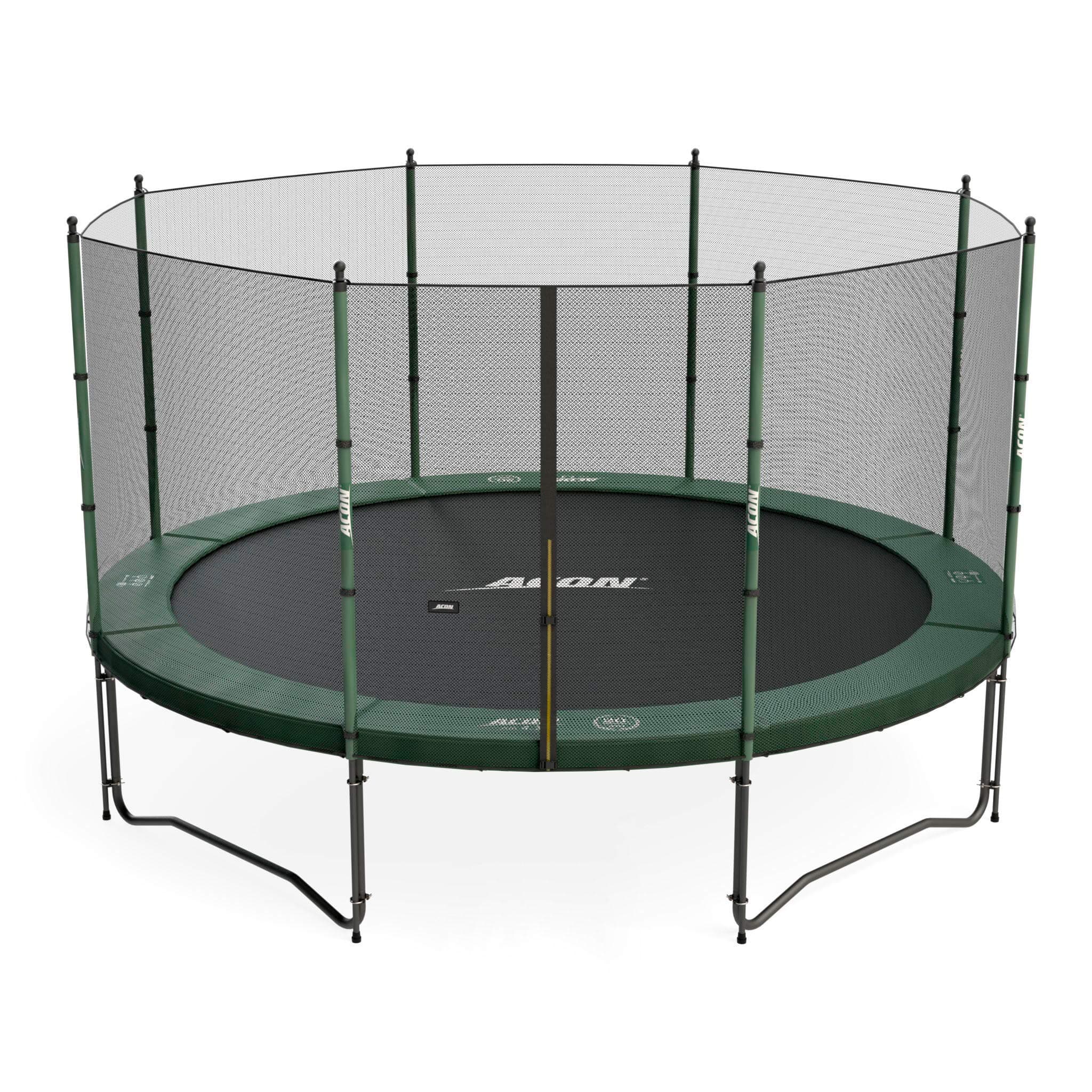 Acon Air 4.3 Trampoline 14ft with Enclosure | Includes 4,3m (14ft) Round Trampoline and Safety Net | 96 Heavy Duty 21,5cm (8.5in) Springs