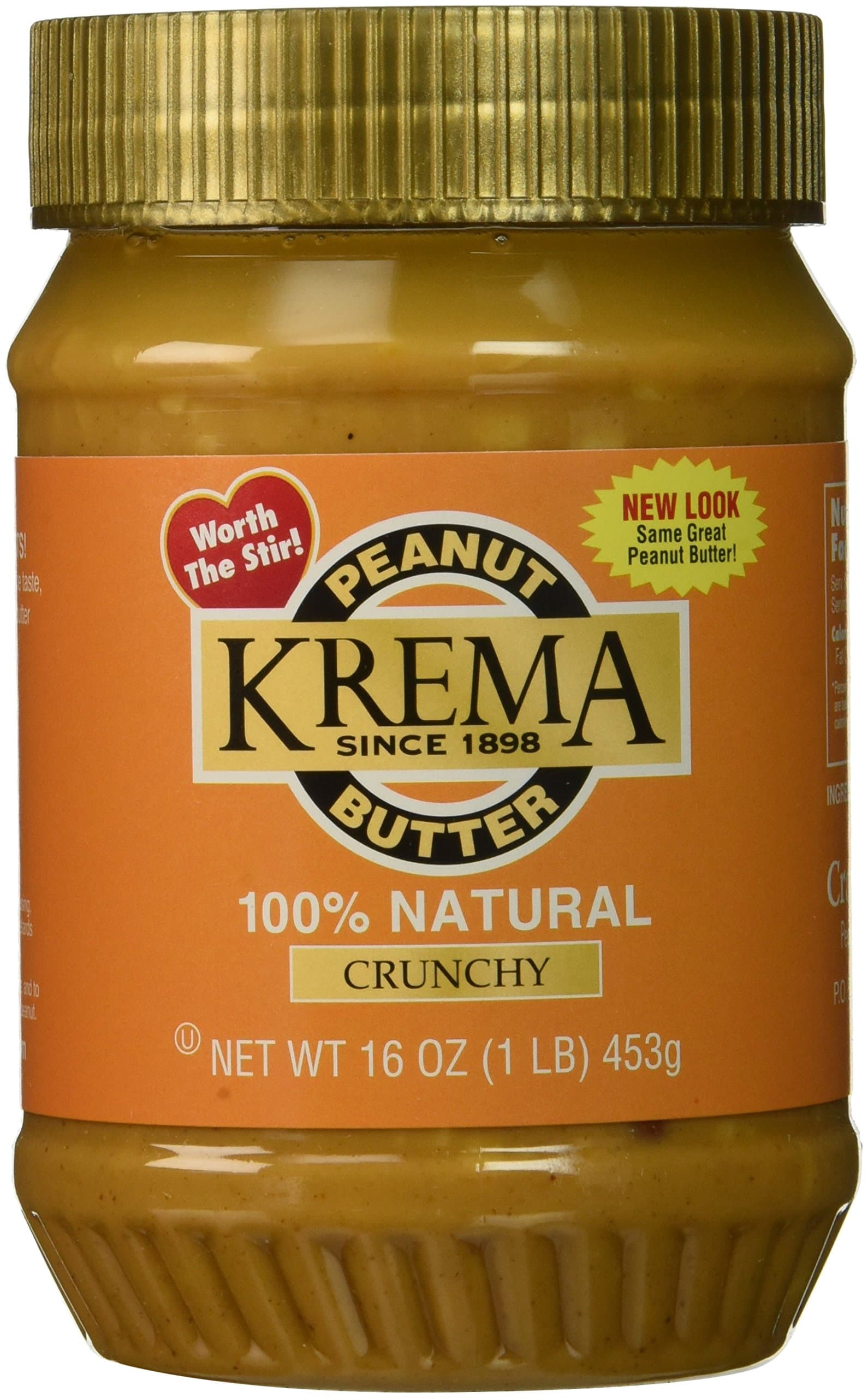 Krema Peanut Butter Natural Crunchy , 6 Pack