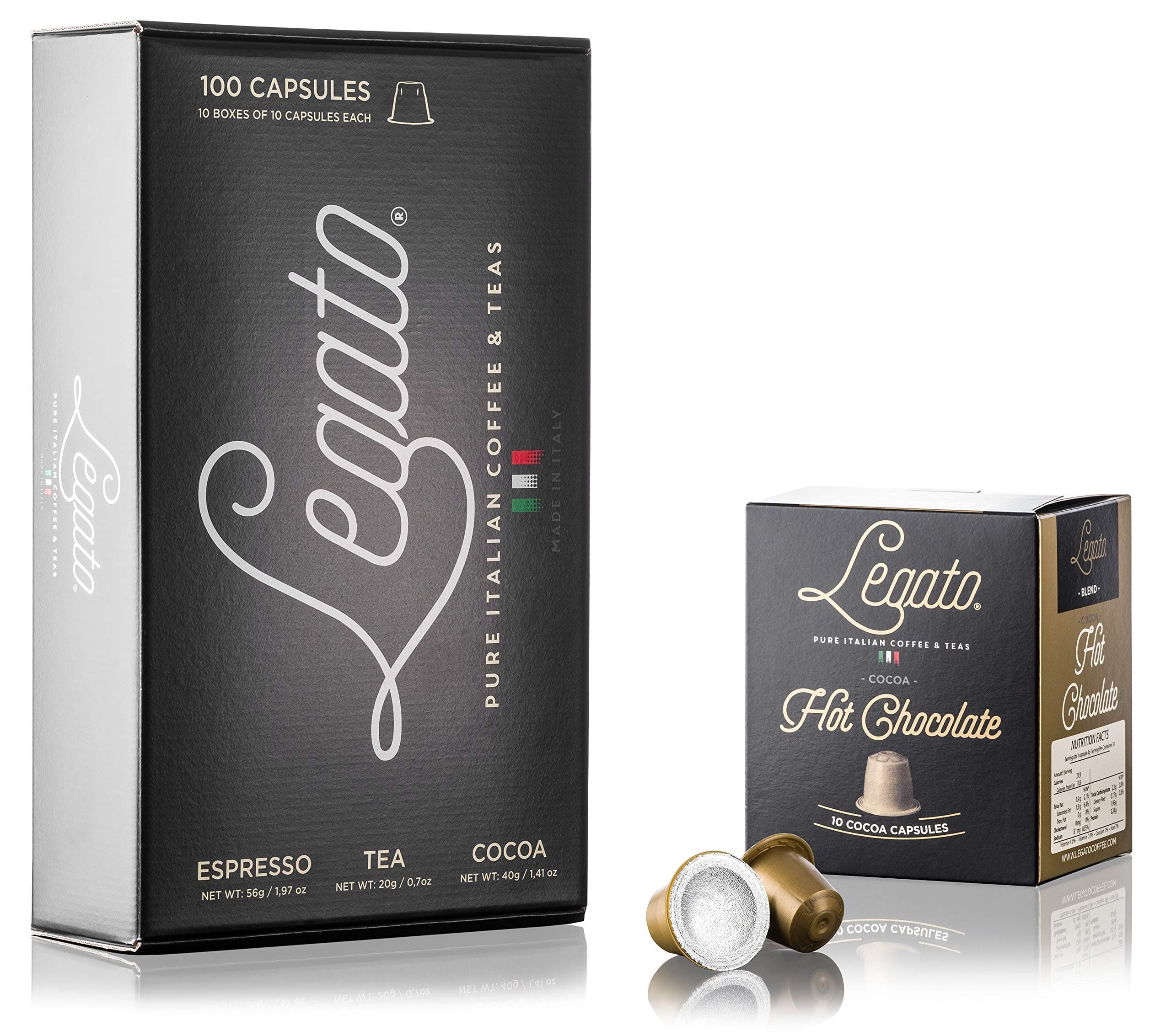 Legato Hot Chocolate Capsules - (Milk Chocolate, 100)