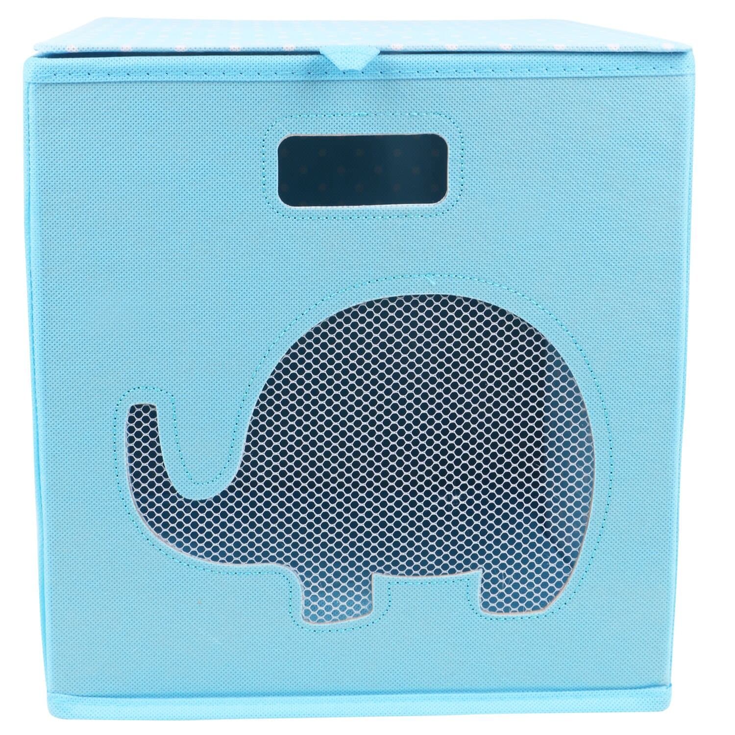 Miamour Elephant Fabric Storage Organizer, Blue
