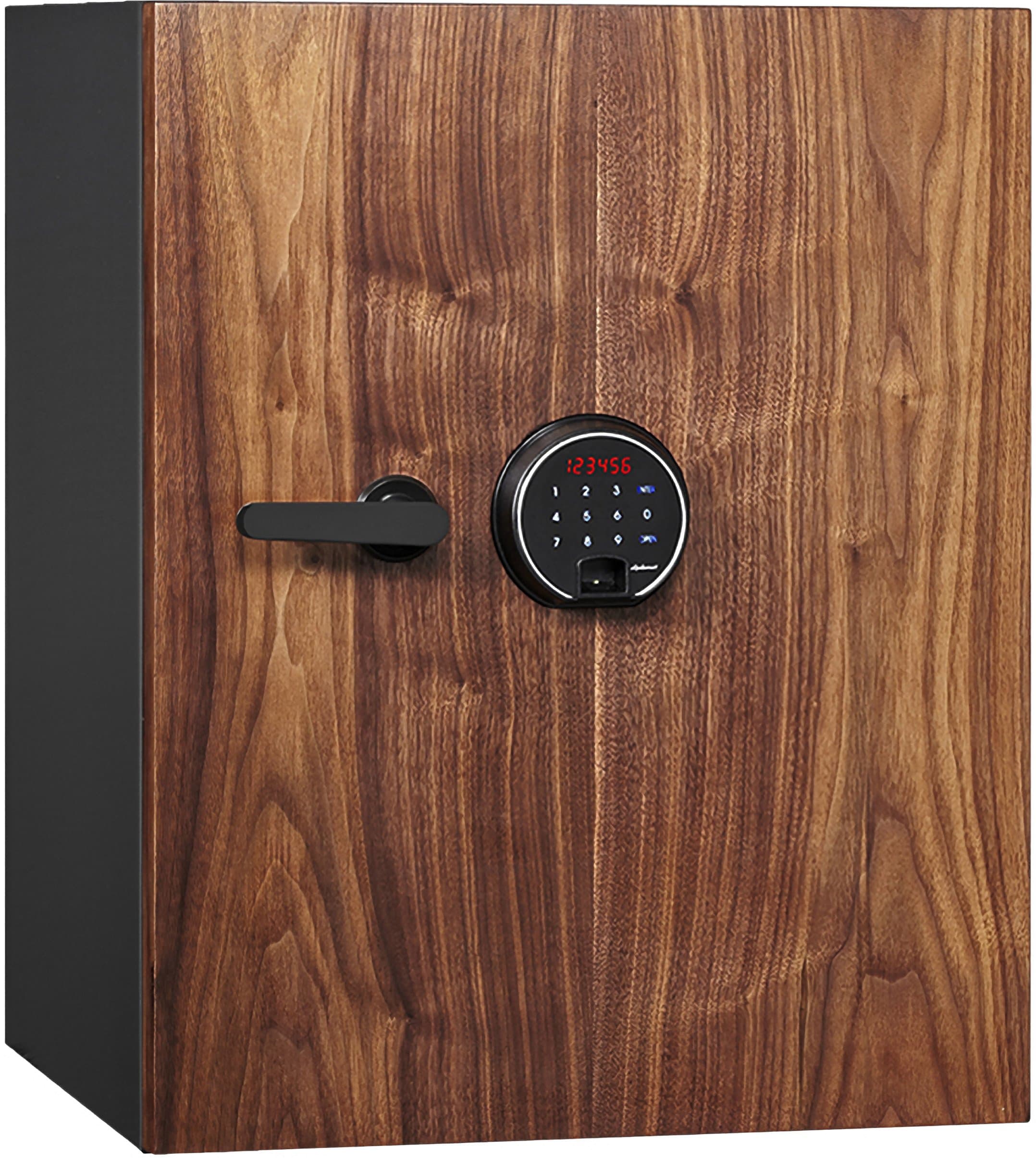 Phoenix DBAUM Fingerprint Lock Luxury Fireproof Safe with Walnut Door 2.28 cu ft