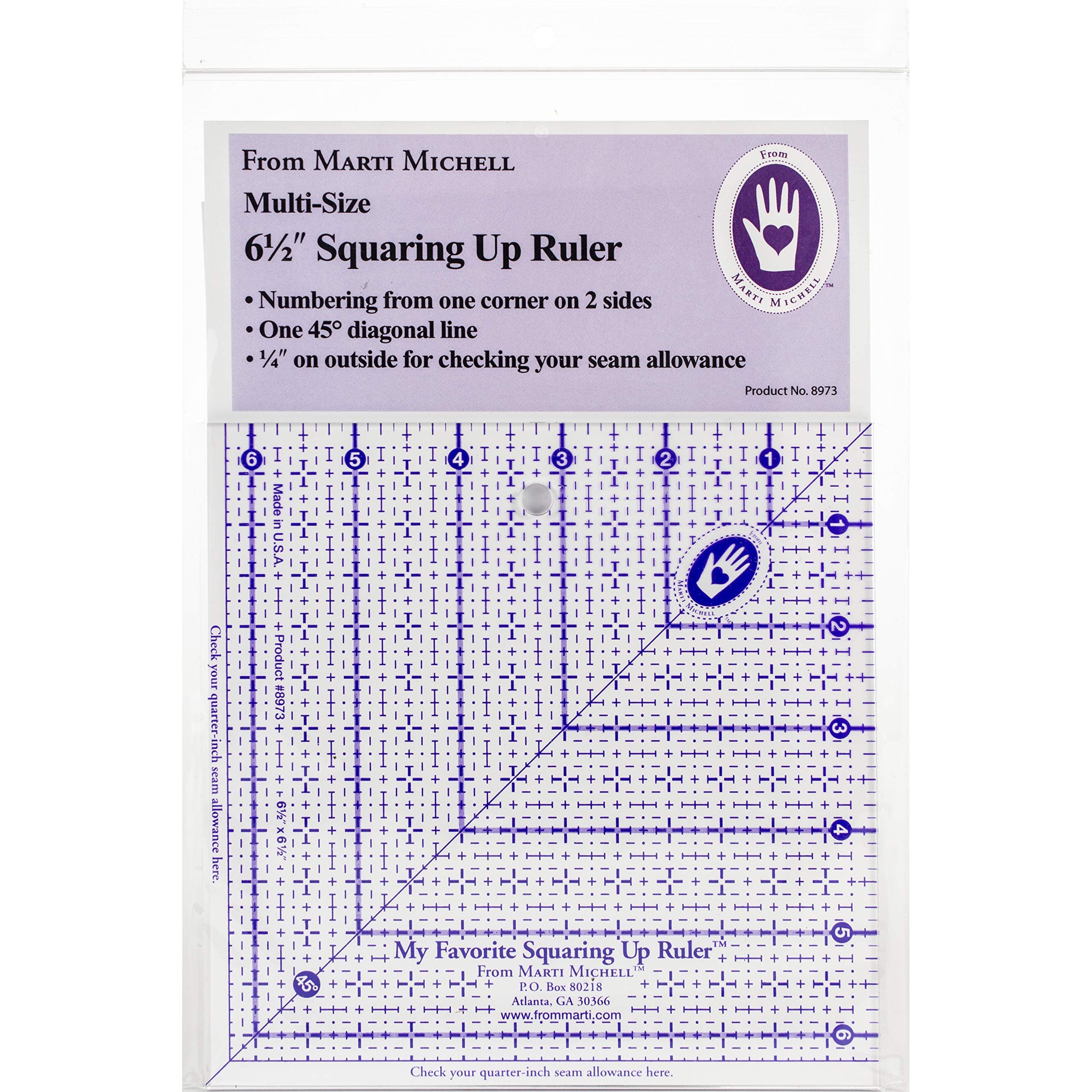 Marti Michell My Favorite Squaring Up Ruler-6-1/2inX6-1/2in