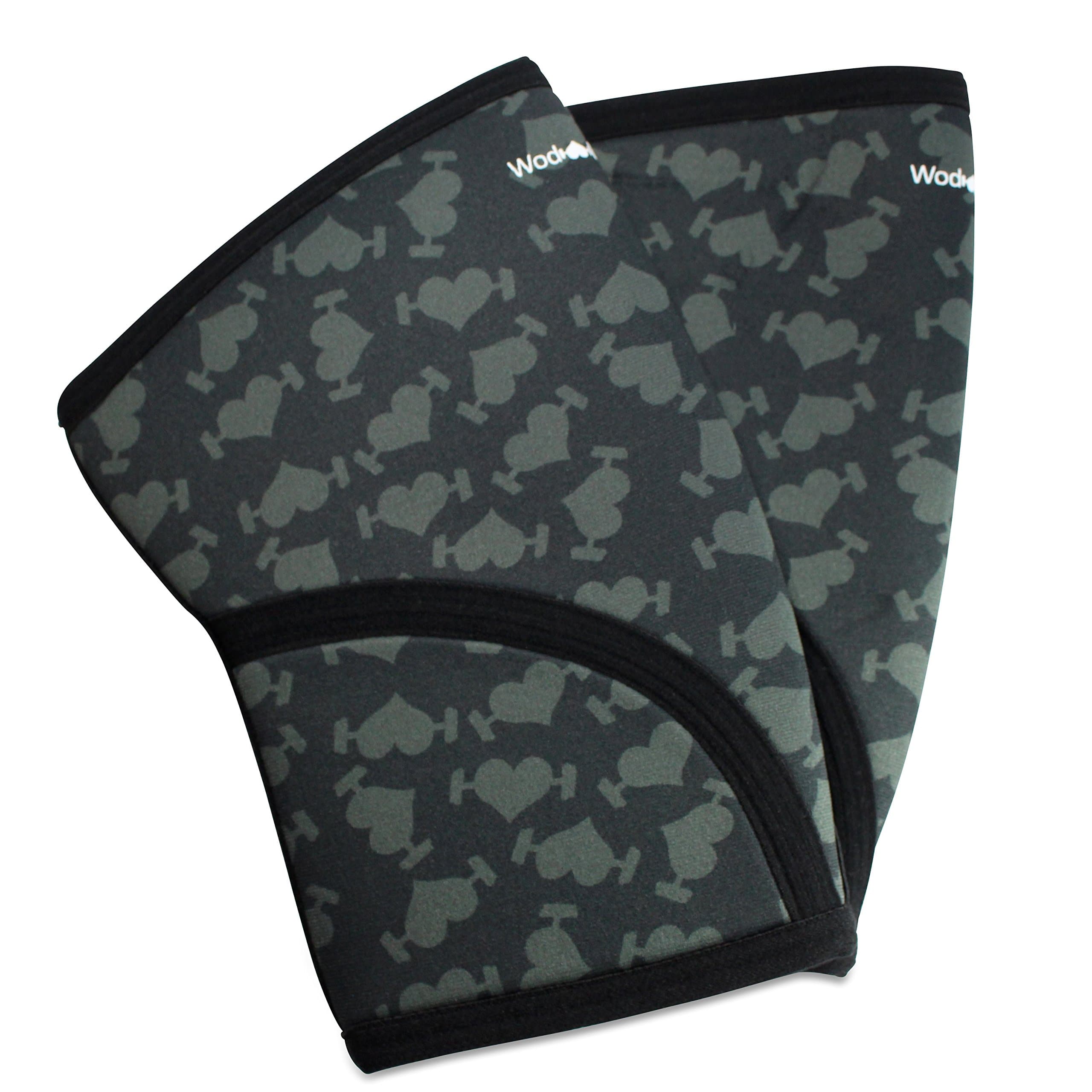 WodBottom Knee Sleeves for Women - Compression & Support. Perfect for Active Ladies, Powerlifting, Weightlifting, Athletes, Squats, Functional Fitness, Wods- 7mm thickness- (1 Pair)