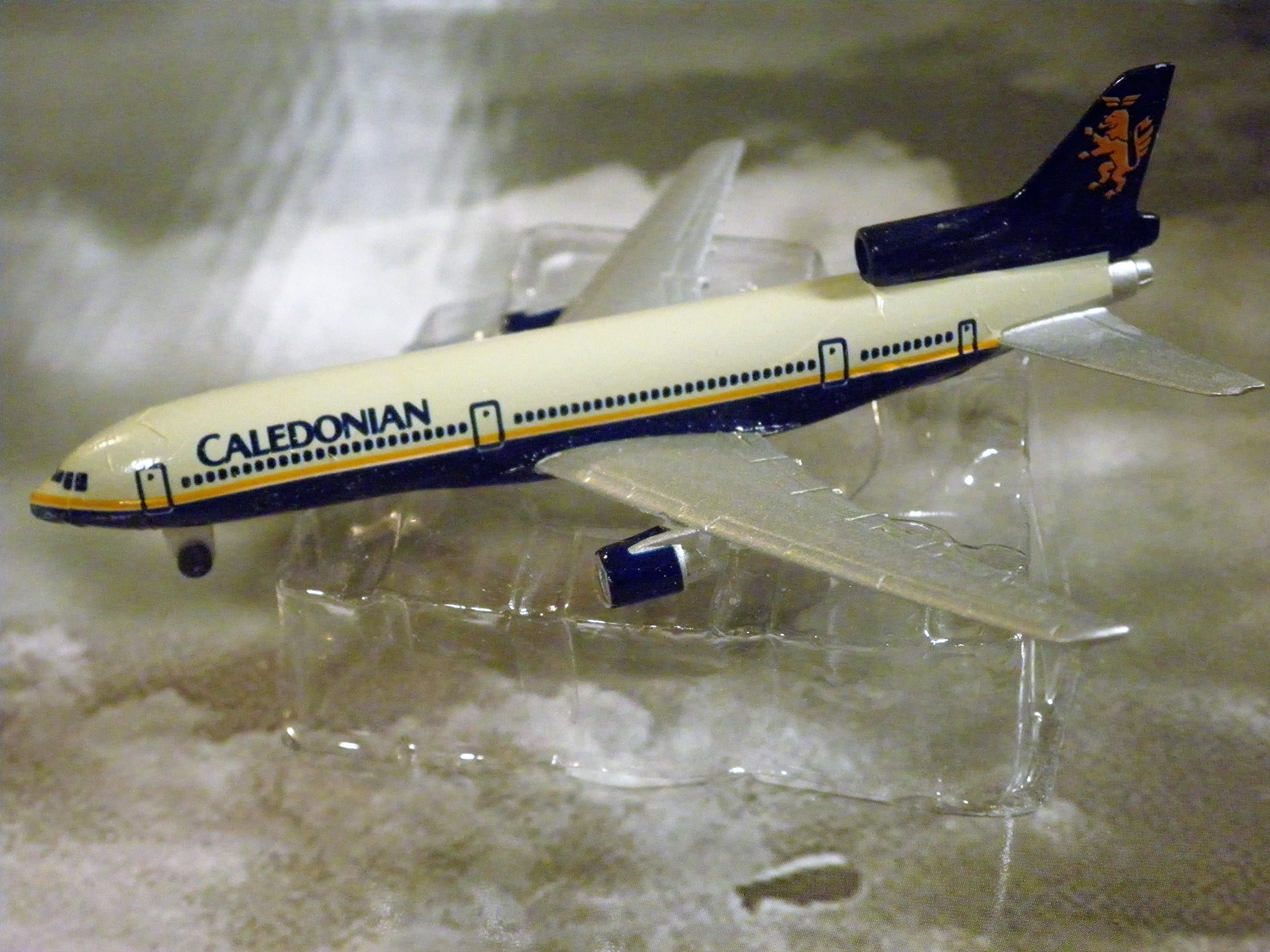 Caledonian Scottish Charter Airline Lockheed L-1011 Jet Plane 1:600 Scale Die-cast Plane Made in Germany by Schabak