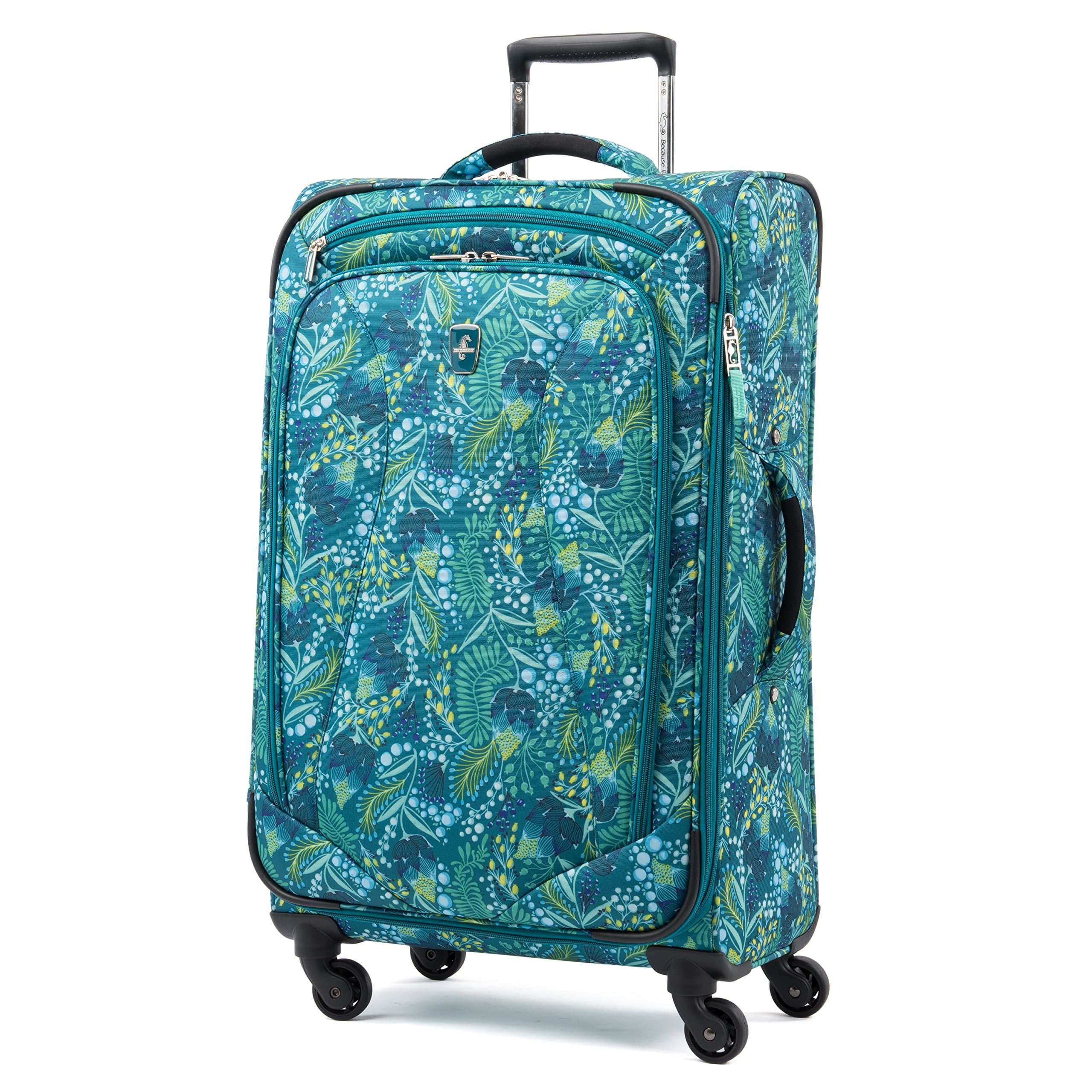 Atlantic Ultra Lite Softsides 25" Expandable Spinner, lulu Green, Checked Medium