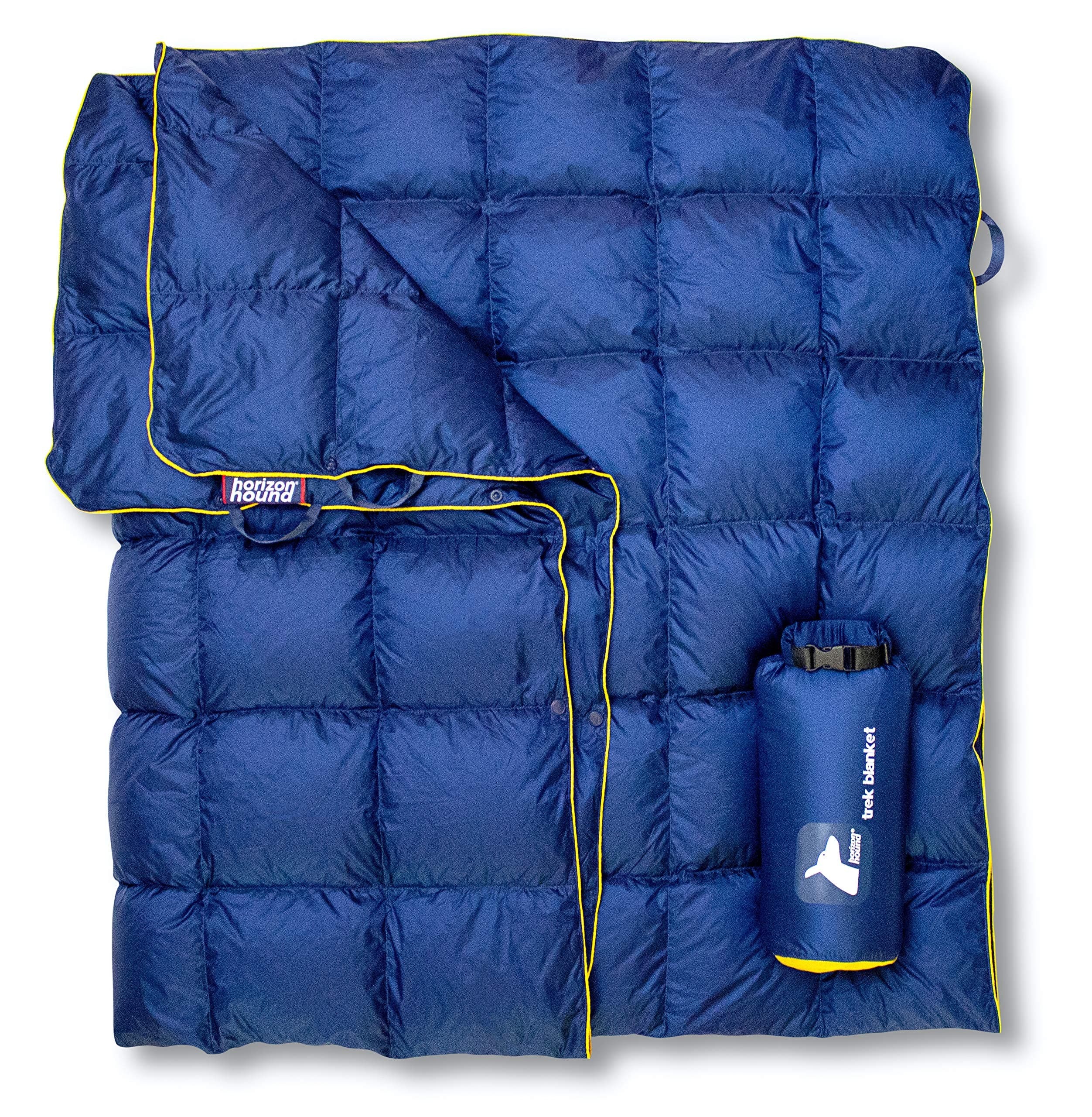 Horizon Hound Down Camping Blanket - Outdoor Lightweight Packable Down Blanket Compact Water Resistant and Warm for Camping Hiking Travel - 650 Fill Power