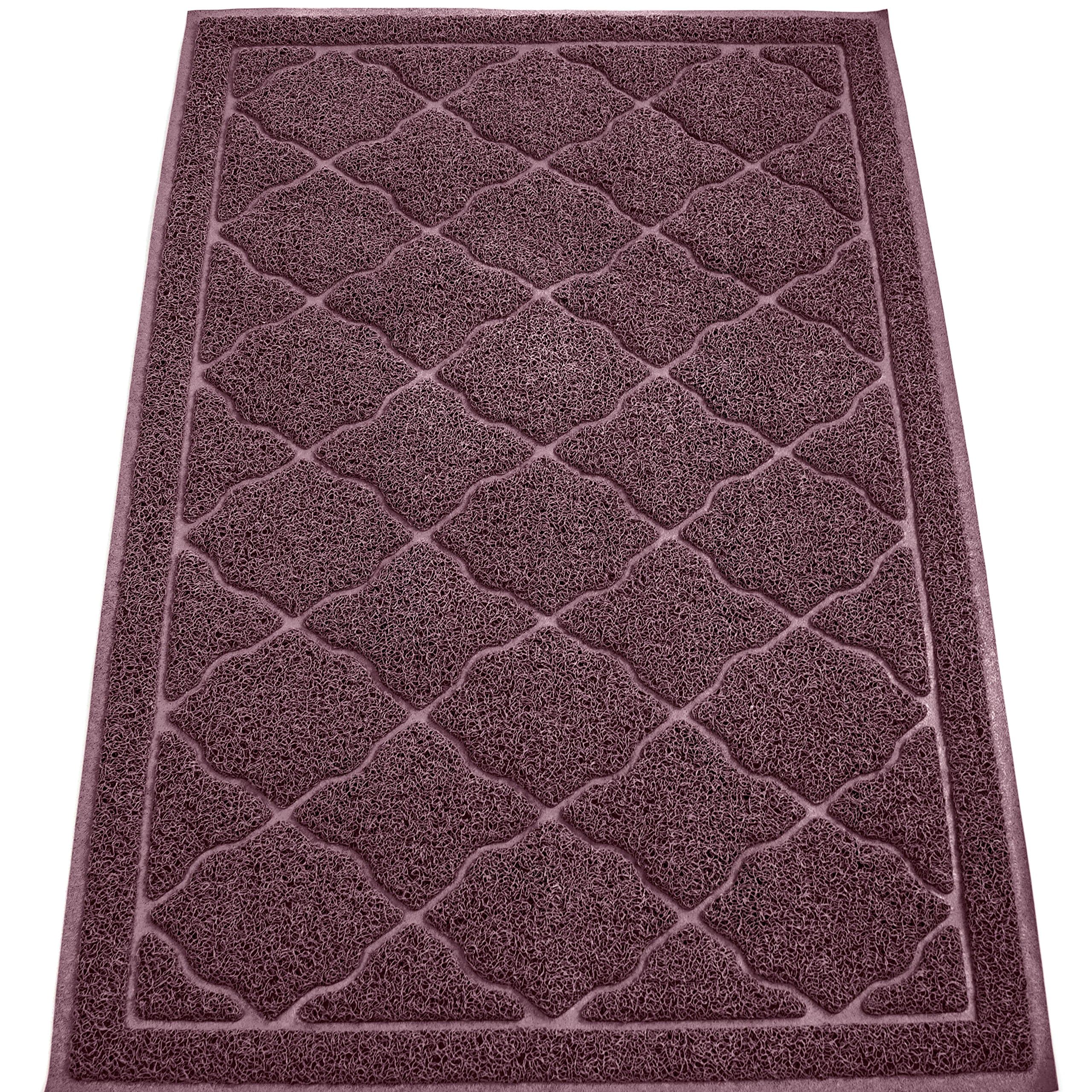 KW Pets Extra Large Cat Litter Mat Non-Toxic, Soft, Easy to Clean Cat Litter Tracking - Best Kitty Litter Catcher with Litter Trapping Mesh to Prevent Litter Scatter for Litter Free Floors