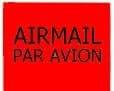 Airmail Par Avion Labels 5 Rolls 2500 Stickers For Mail Use