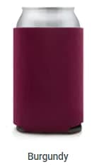 Can Cooler Sleeves Blank Poly Foam (24, Burgundy)
