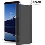 [2-Pack] Samsung Galaxy S9 Screen Protector Privacy Temered Glass,Runzen [Anti Glare] HD Privacy Protective Glass Screen Protector Film Compatible Galaxy S9 - Anti Spy, Anti-Scratch, Bubble Free
