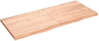 vidaXL Bathroom Countertop, Bathroom Worktop for Replacement, Vanity Top with Live Edge, Worktop Cabinet Top Table Top, Light Brown Treated Solid Wood