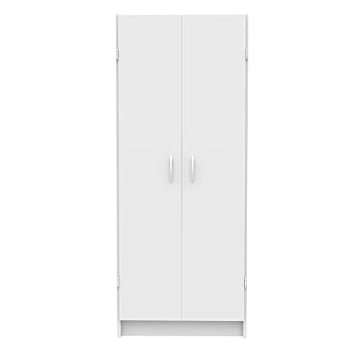 ClosetMaid Pantry Cabinet Cupboard with 2 Doors, Adjustable Shelves, Standing, Storage for Kitchen, Laundry or Utility Room, White