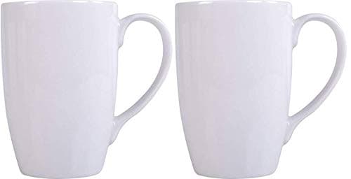 Ariane Fine Proclain Prime Mug for Coffee/ Tea /Water (Non Stackable) 30cl- (Set of 2,White)
