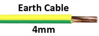 EARTH CABLE GREEN & YELLOW 6491X PER METER SIZE 4MM