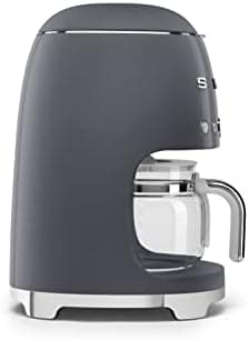 Smeg DCF02GRUK Drip Coffee Machine, Auto-Start Mode, Reuseable Filter, Digital Display, Anti-Drip System, Aroma Intensity Option, 1.4 Litre Tank, Slate Grey