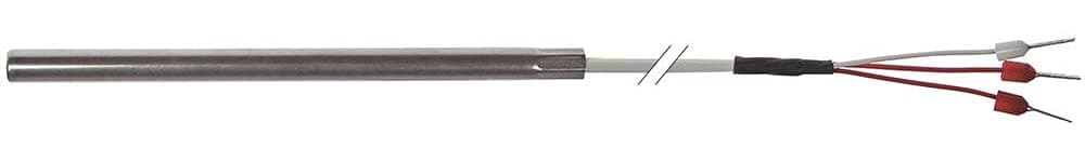 AKO AKO-15597 Temperature Sensor Pt100 Probe ø 6x100mm Cable 2.0m Insulation Cable PTFE Connection 3-Wire Without Screw Connection