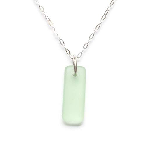 EcoSeaCoSea Glass Murmur Pendant (Seafoam, 16" cable Chain)