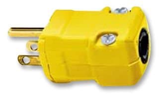 HUBBELL WIRING DEVICES HBL5965VBLK CONNECTOR, POWER ENTRY, PLUG, 15A