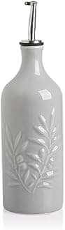 Sweejar Ceramic Oil Dispenser Bottle, 20 Oz, Gray, Set of 1