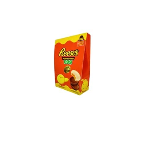Reese’s Milk Chocolate Large Easter Egg with a Thank You Sticker - Reese’s Trio and Reese’s White 2 Cup 215g - Chocolate Easter Eggs Gifts for Women,Men & Kids